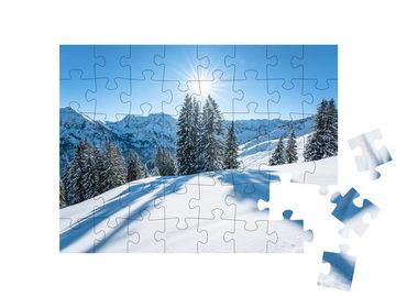 puzzleYOU Puzzle Malerisches Allgäu: Ein Winterwunderland, 48 Puzzleteile, puzzleYOU-Kollektionen Winter, Schnee, Himmel & Jahreszeiten