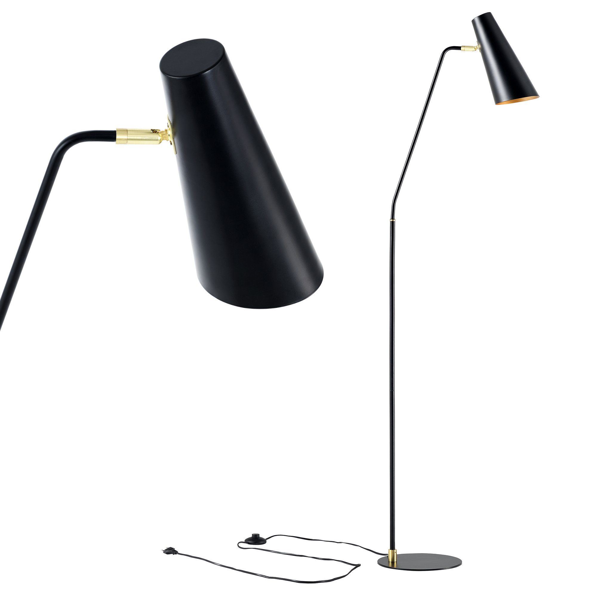 lux.pro Stehlampe, ohne Leuchtmittel, »Norwich« Standleuchte E27 Metall 160cm Schwarz. Reduzierter Preis € 64,99. Unverbindliche Preisempfehlung € 73,99