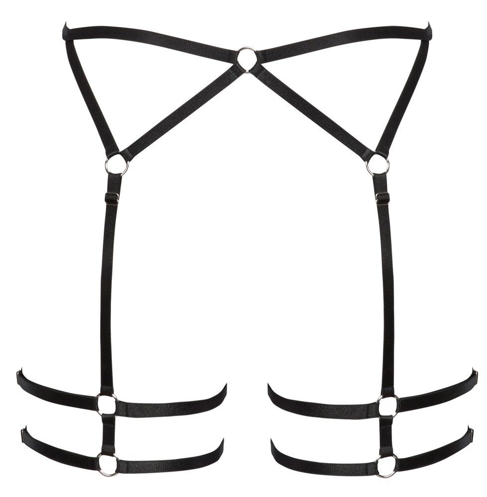Cottelli LINGERIE Strapsgürtel Straps-Gurt aus verstellbaren Riemen - schwarz, Weiche seidige Stretchriemen – Bild 4 von 4