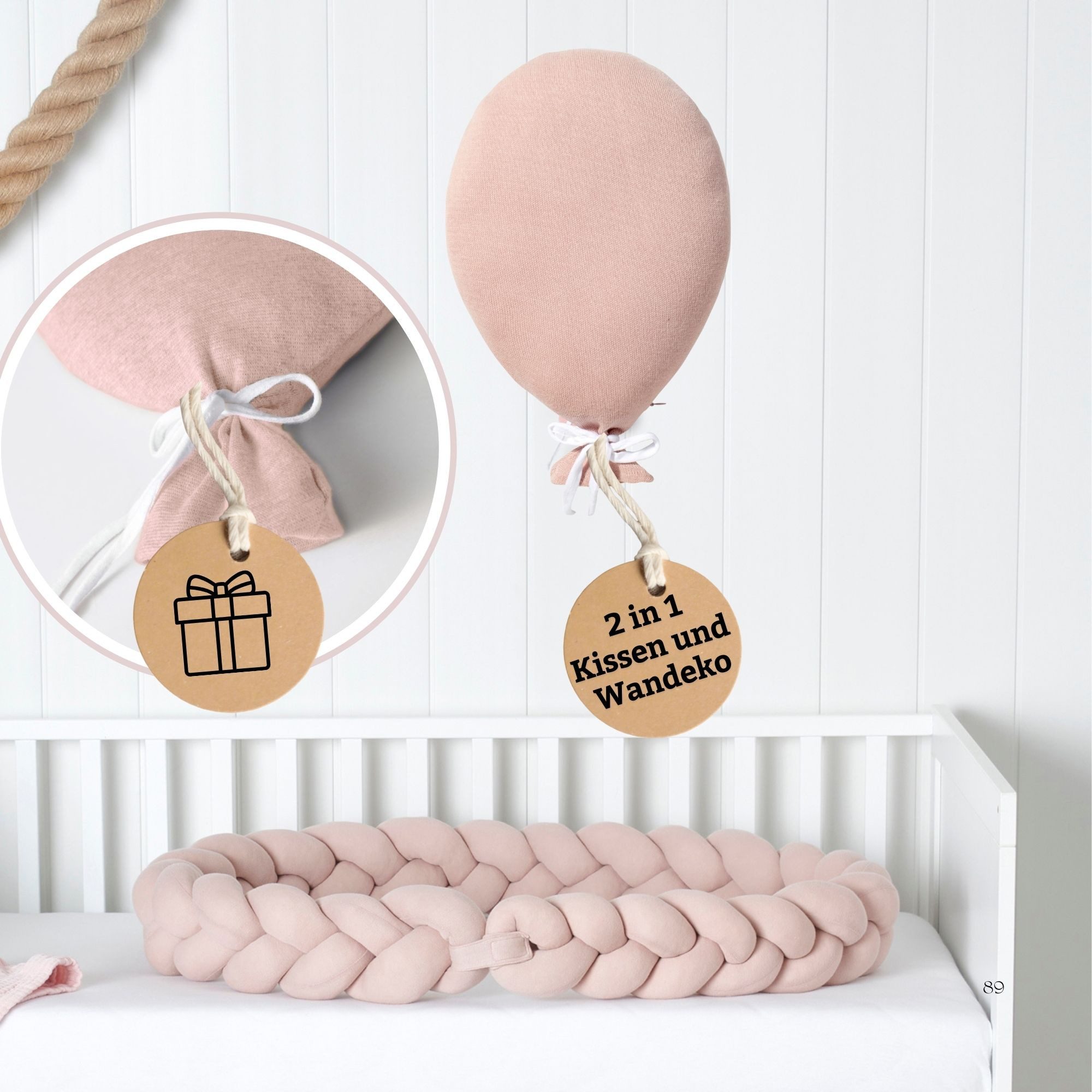 Nordic Coast Company Wimpelkette, Babyzimmer Kinderzimmer Wanddeko Geschenk Geburt Taufe Geburtstag