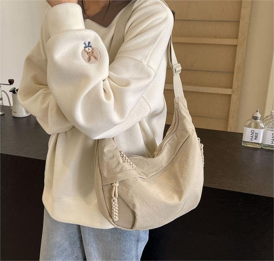 Zaewry Umhängetasche Nylon-Umhängetasche für Damen, Schultertasche, Handtasche, lässige Umhängetasche, ideal für Outdoor-Reisen