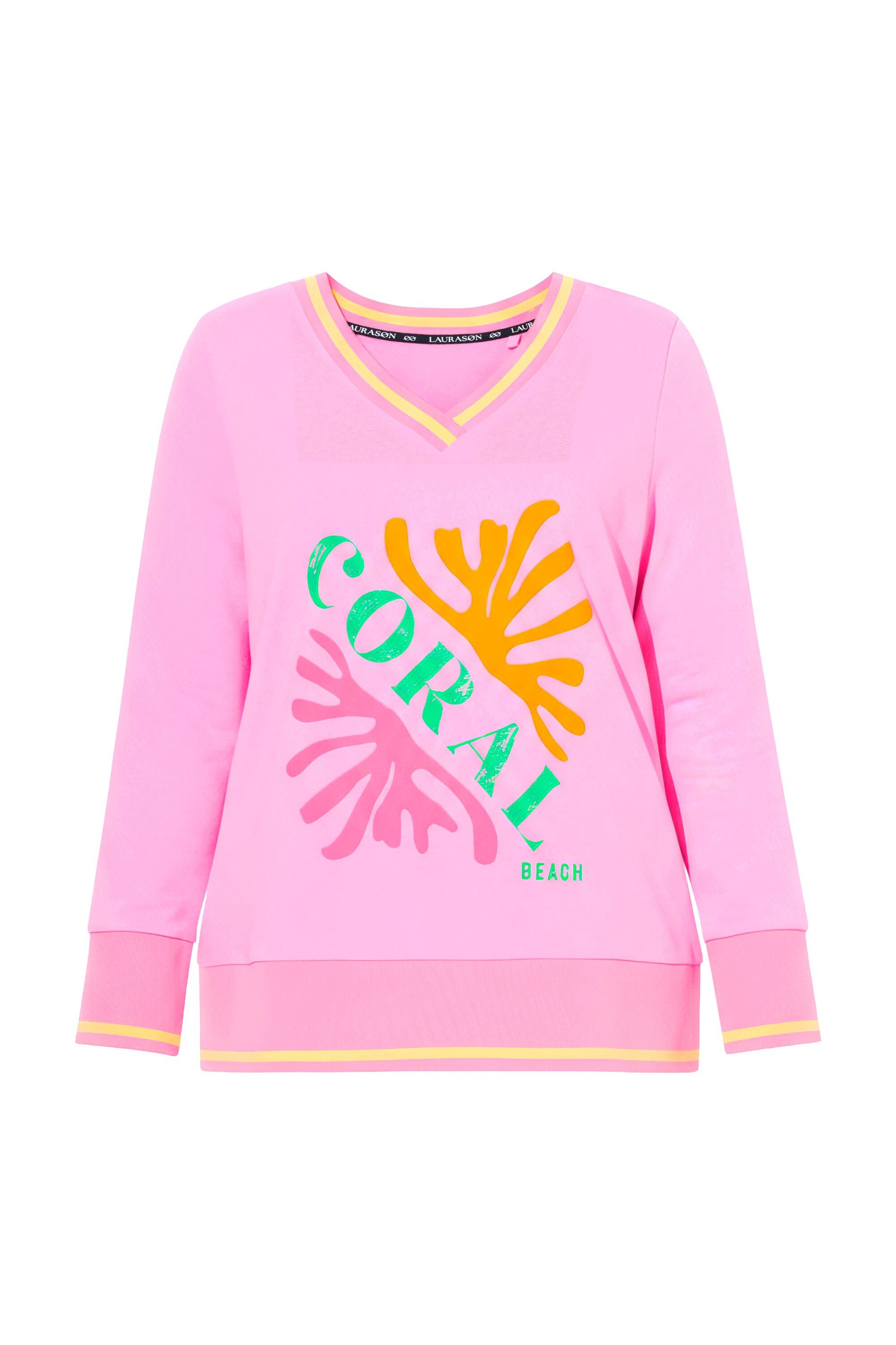Sweatshirt Sweatshirt V-Ausschnitt Langarm OEKO-TEX