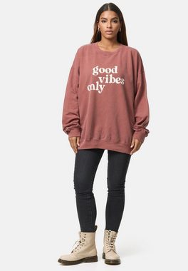 Worldclassca Longsweatshirt Worldclassca Oversized Sweatshirt mit Print Langarmshirt Pullover