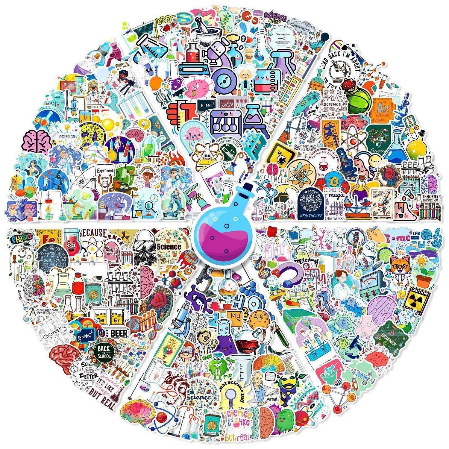 LuxusKollektion Laptop-Aufkleber Aufkleber 300 Stück niedlich wasserdicht Vinyl für Laptop und Auto