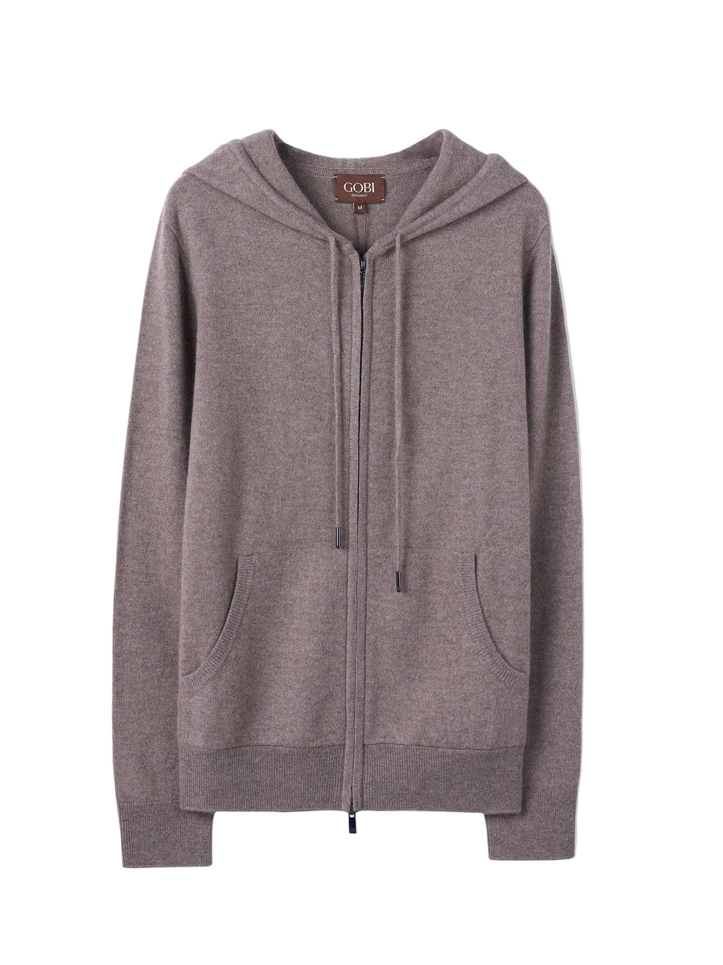 GOBI Cashmere Kapuzenpullover Damen Zip-Hoodie mit Smiley-Tasche
