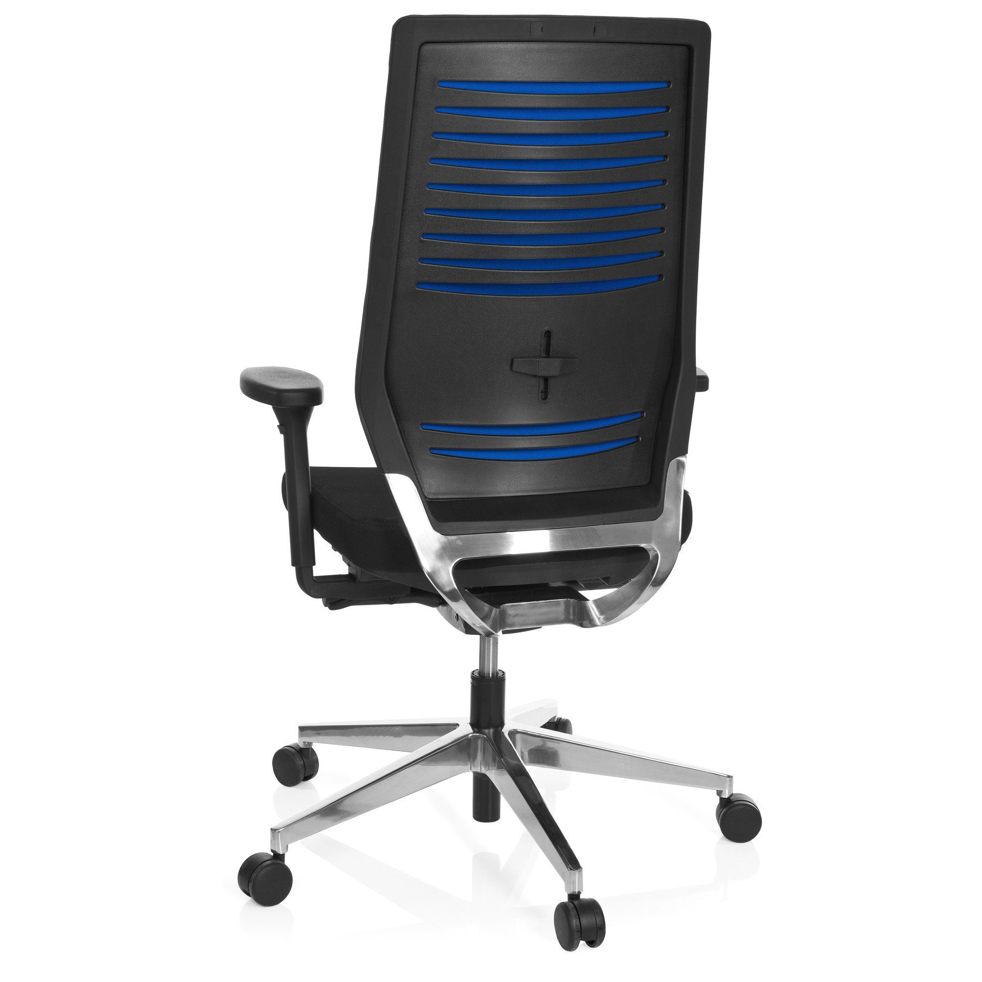 hjh Profi Schwarz/Blau (1 Armlehnen Bürostuhl Drehstuhl mit Schreibtischstuhl OFFICE 700 PRO-TEC ergonomisch Stoff St),