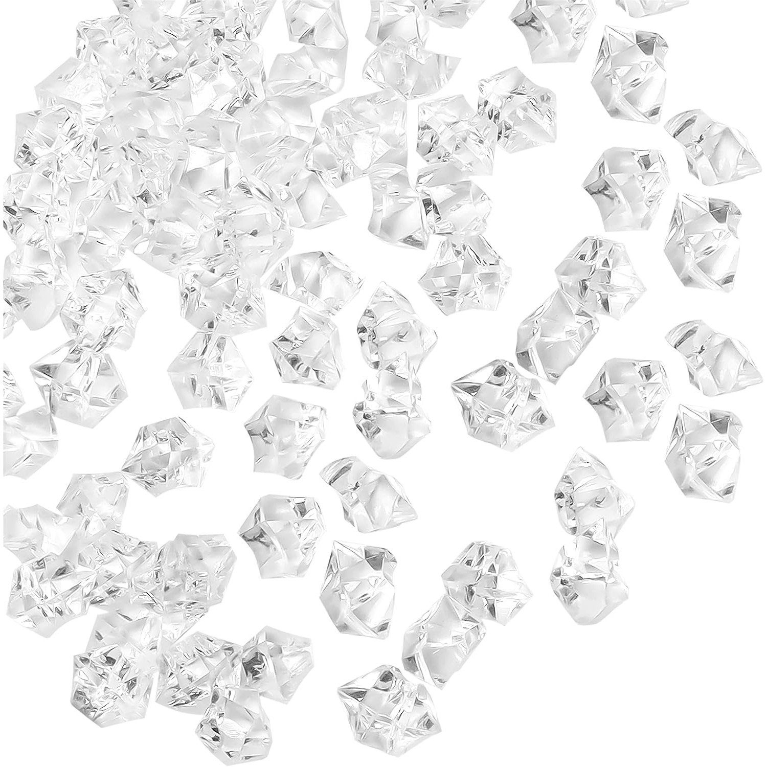 Belle Vous Dekosteine Belle Vous Acryl Glitzersteine 500 Stk für Tischdeko, (500-St)