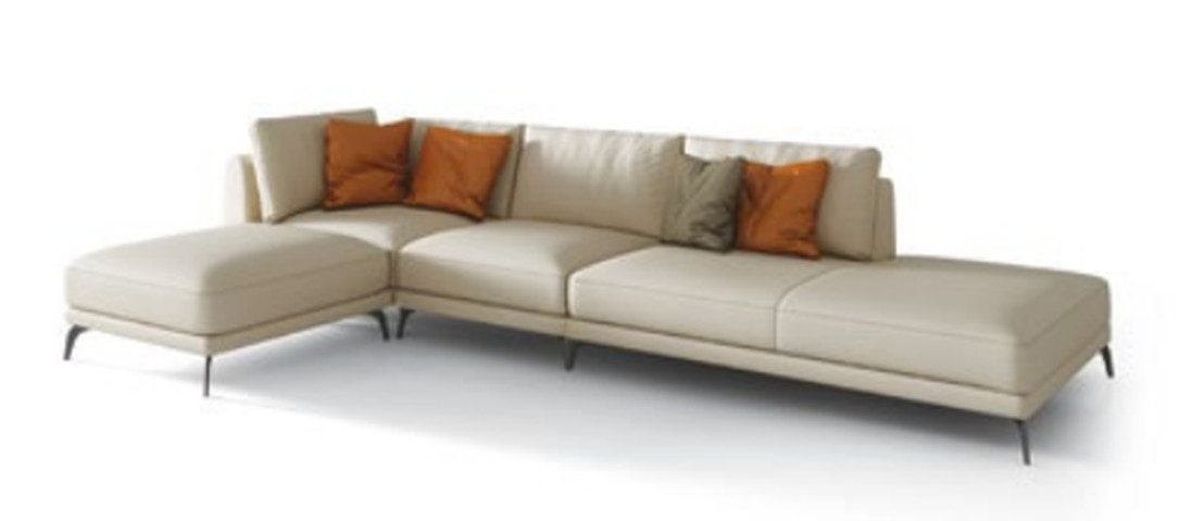 Xlmoebel Ecksofa Elegante Polster Couch in L-Form mit hochwertiger Polsterung, Ecksofa, Hergestellt in Europa