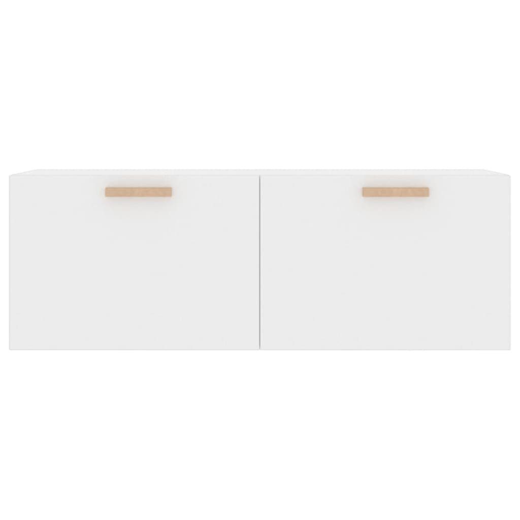 Fächerschrank Hochglanz-Weiß (1-St) Holzwerkstoff cm Wandschrank vidaXL 100x36,5x35