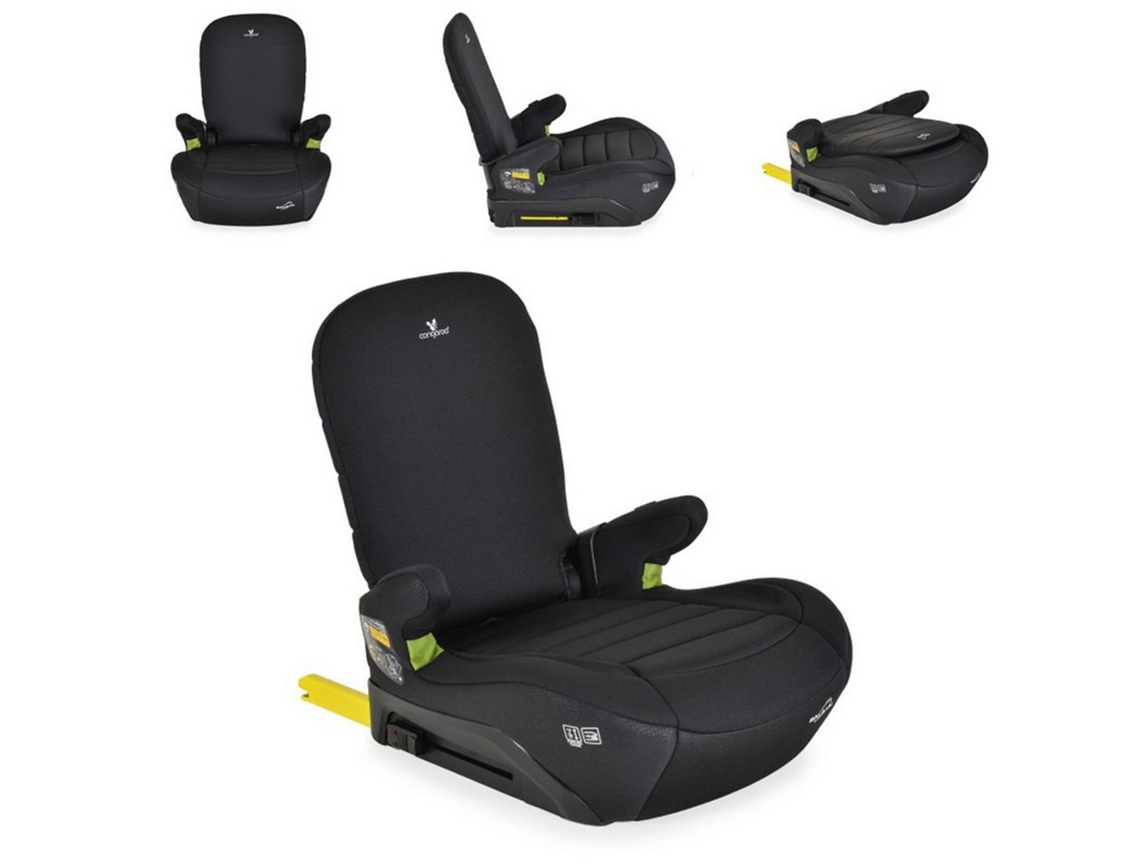Cangaroo Kindersitzerhöhung Galaxy Isofix (125-150 cm), ab: 4, bis: 12, Gruppe 3, Rückenlehne, i-Size, klappbar, vorwärts gerichtet, schneller