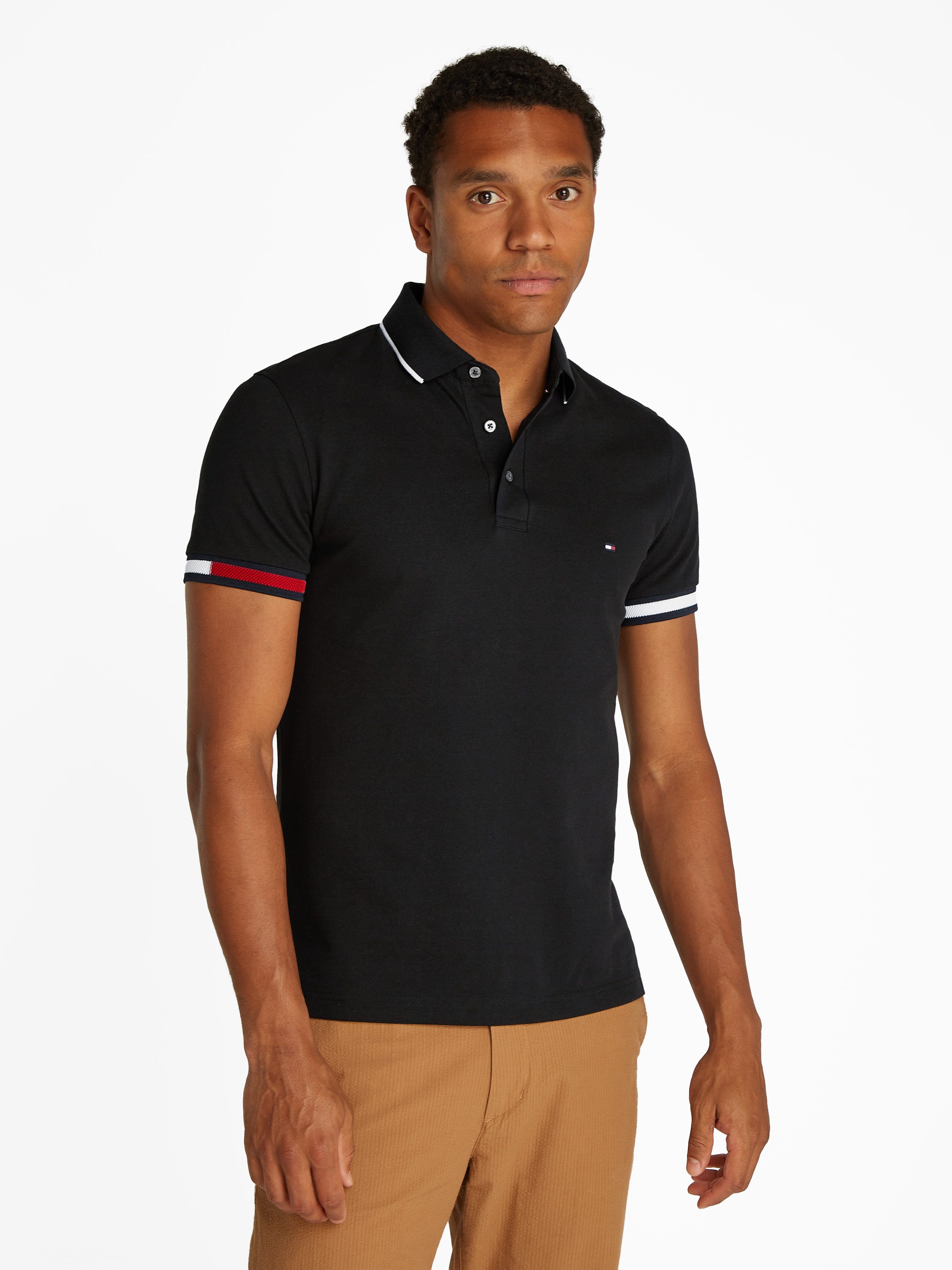 Tommy Hilfiger Poloshirt FLAG CUFF SLIM günstig online kaufen