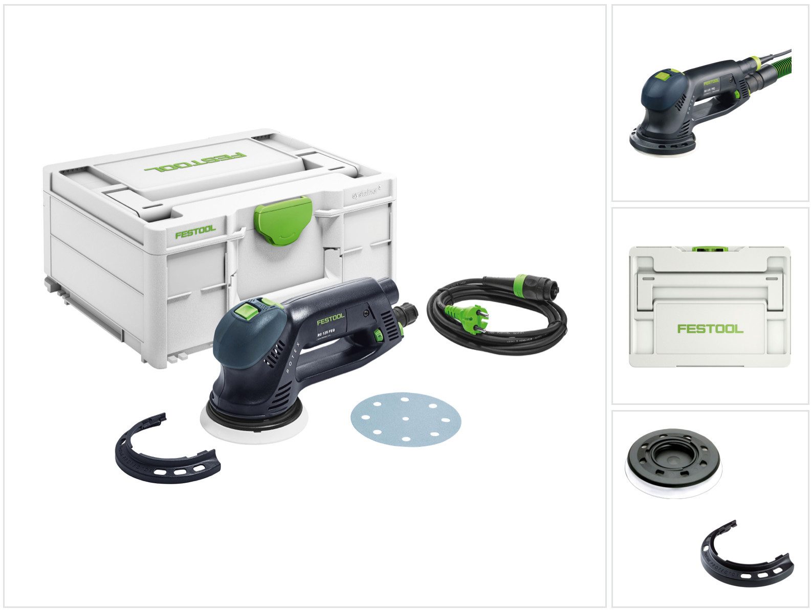 FESTOOL Exzenterschleifer Rotex RO 125 FEQ-Plus Getriebe-Exzenterschleifer 500 W 125 mm + systa
