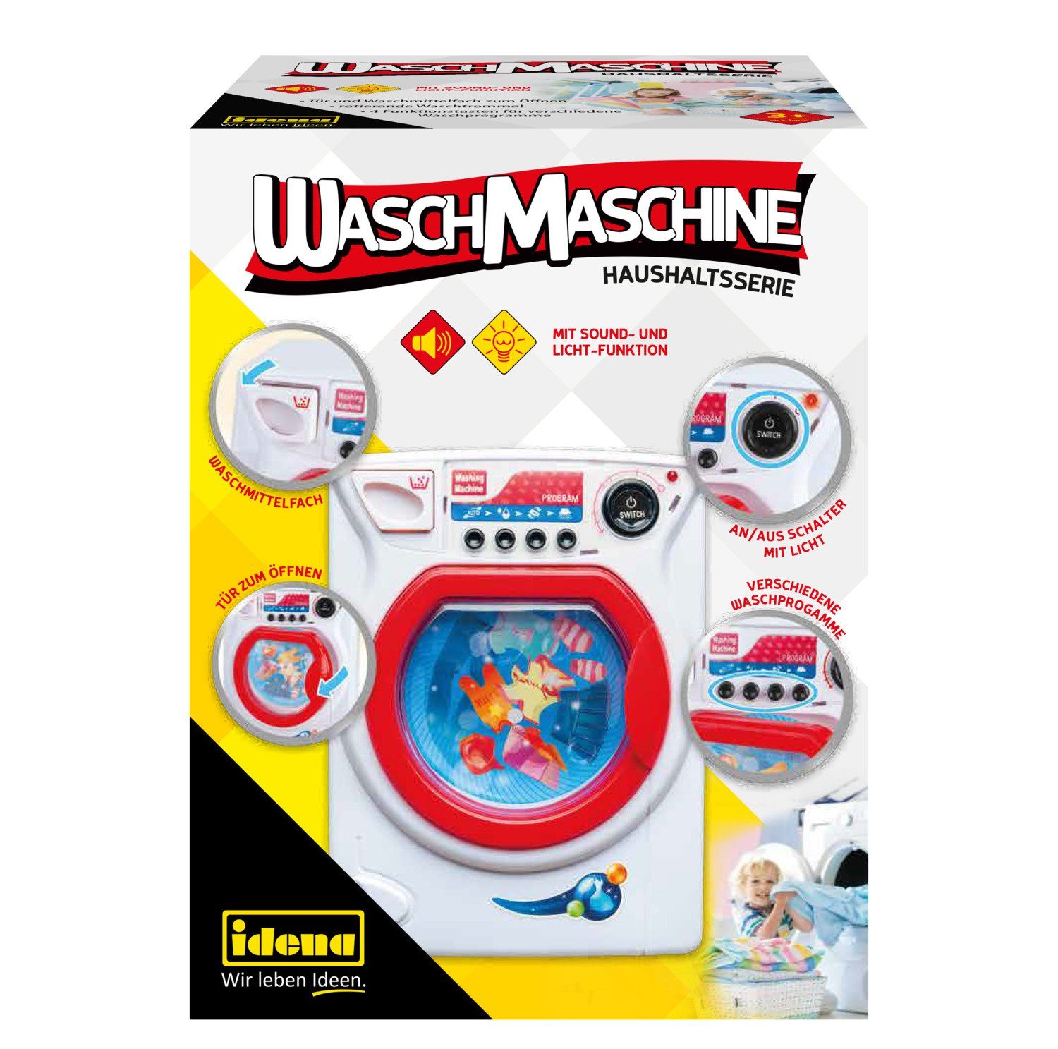 Idena Kinder-Waschmaschine Idena 40469 - Waschmaschine für Kinder mit Licht- und Tonfunktion