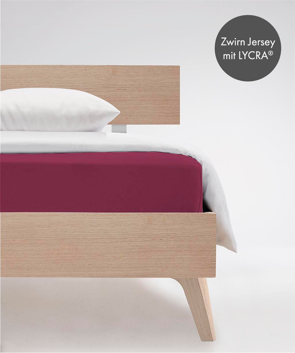 fleuresse Spannbettlaken Comfort, Jersey-Elasthan, Gummizug: rundum, (1 Stü günstig online kaufen