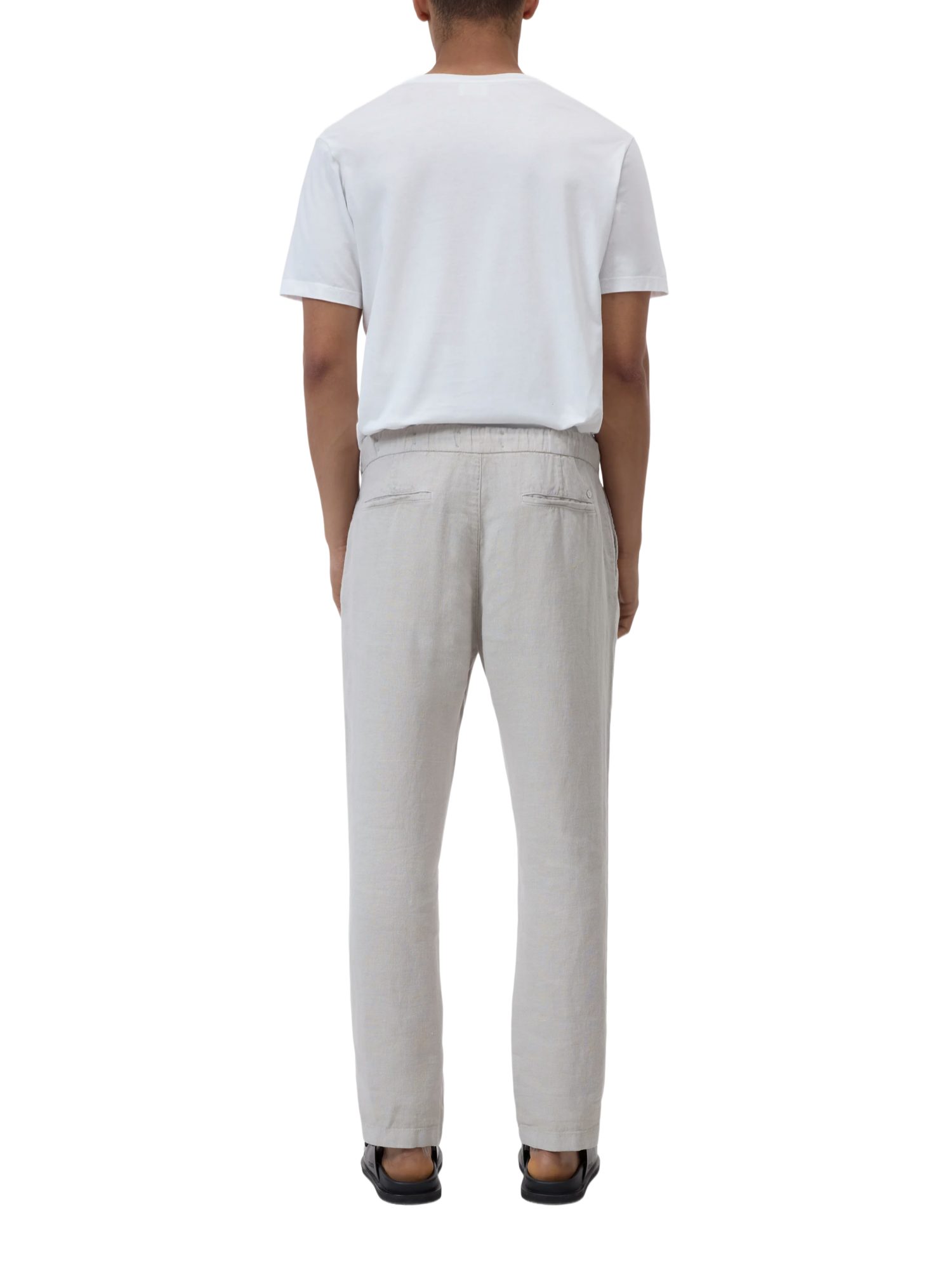 CLOSED Stoffhose grau, Casual, Leinen, Unifarben, Tapered Fit, Mittel