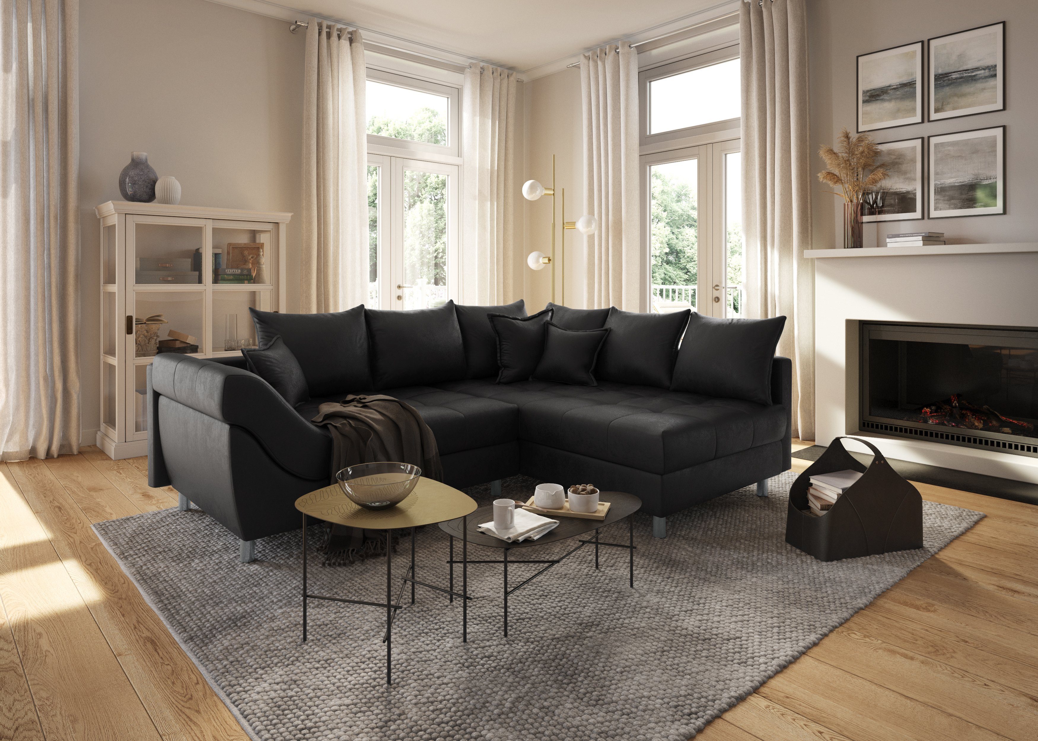 COLLECTION AB Ecksofa "Innsbruck L-Form" inklusive Federkern, Recamiere lin günstig online kaufen