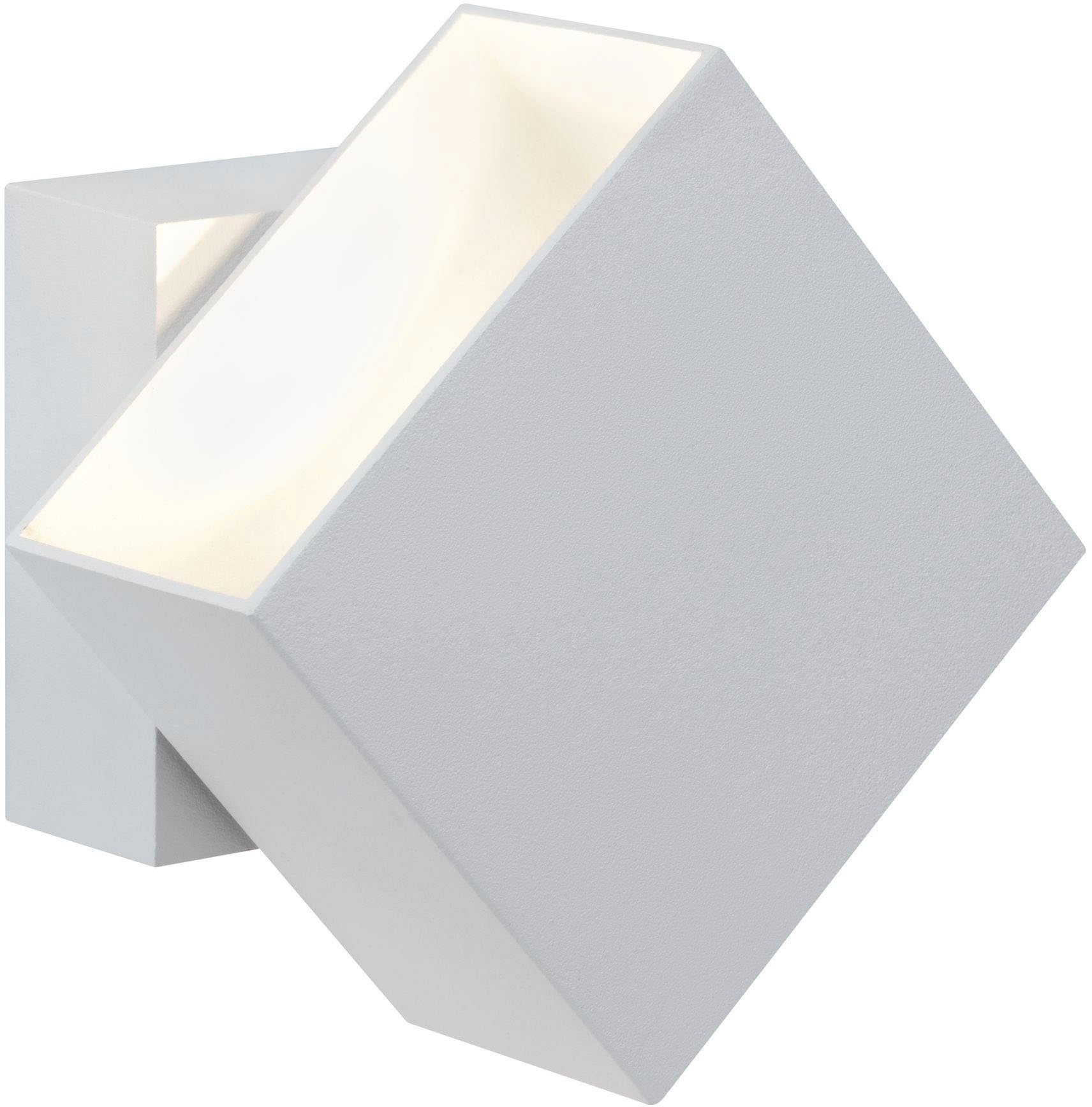 Paulmann LED Außen-Wandleuchte Outdoor 230V Cybo LED 2x3,5W 230V IP65 eckig 100x100mm Grau Aluminium, LED fest integriert, Warmweiß, IP65 2x3,5W