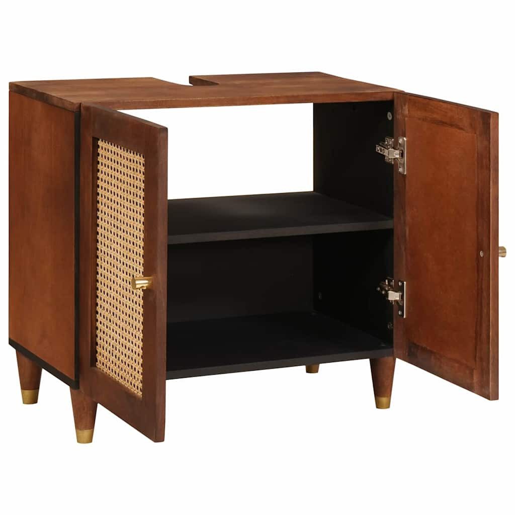 vidaXL Waschbeckenunterschrank Waschbeckenunterschrank Braun 62 x 33 x 58 cm Holzwerkstoff