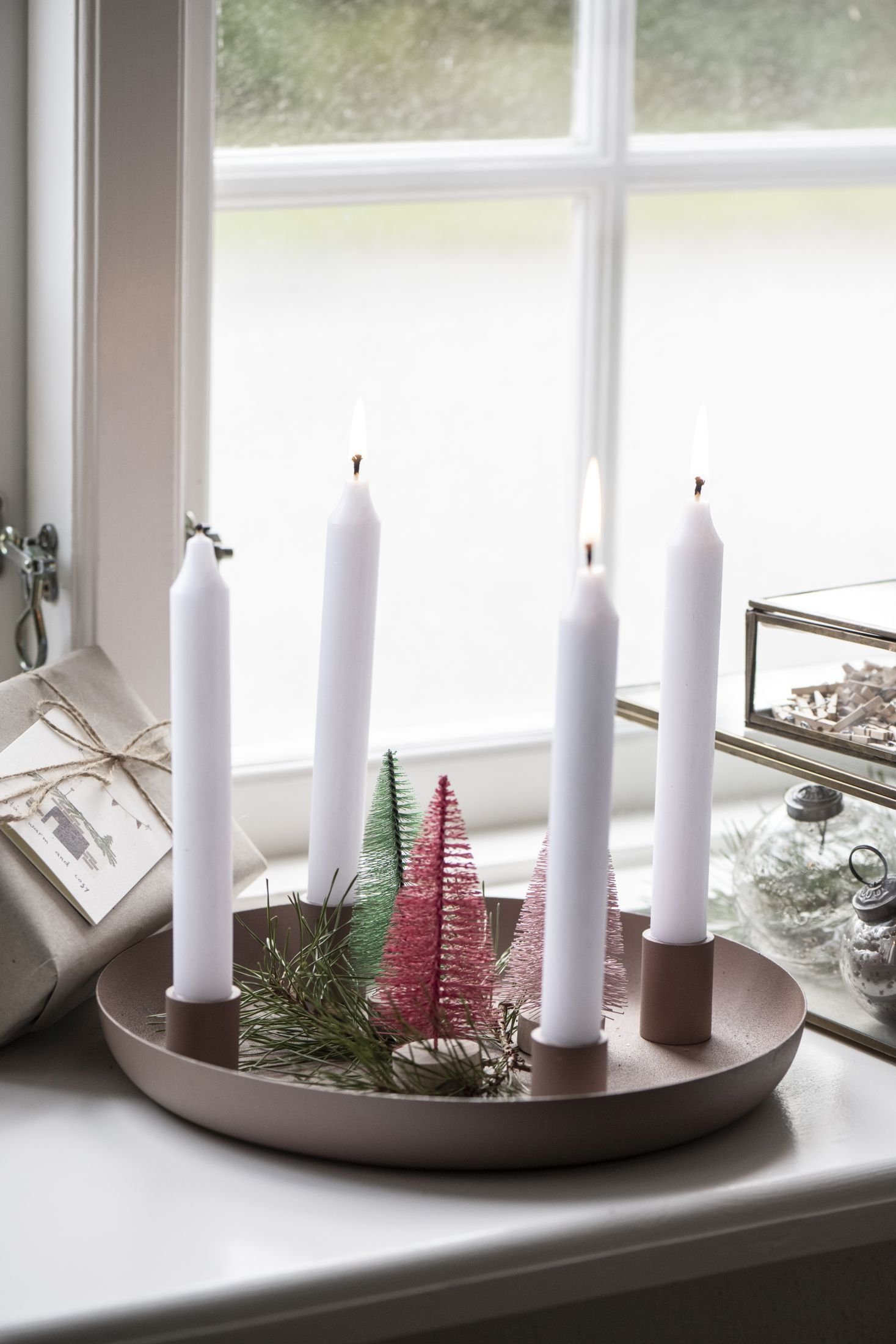 Ib Laursen Kerzenhalter Kerzenständer Kerzenhalter Schale Adventskranz  Weihnachten Malve