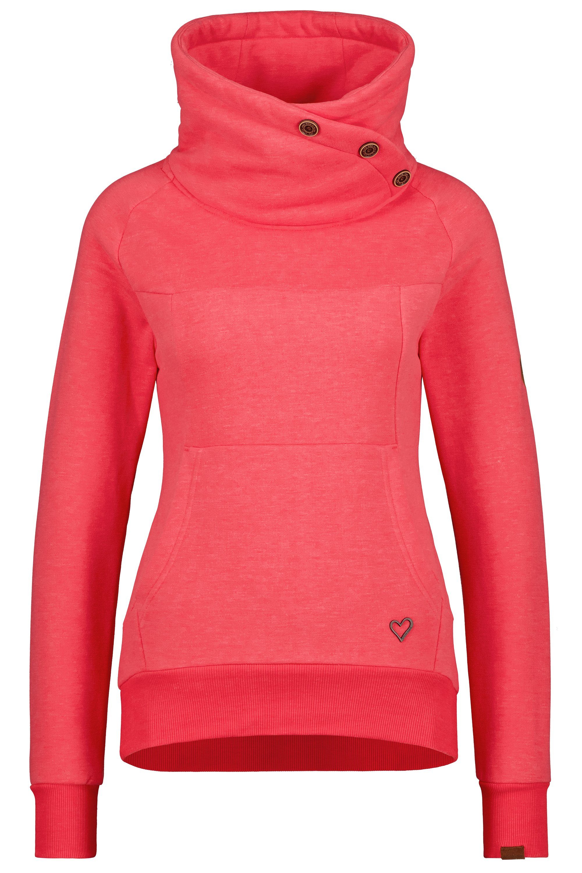 coral Kickin VioletAK Damen Sweatshirt Pullover Alife & Rundhalspullover, Sweatshirt melange A