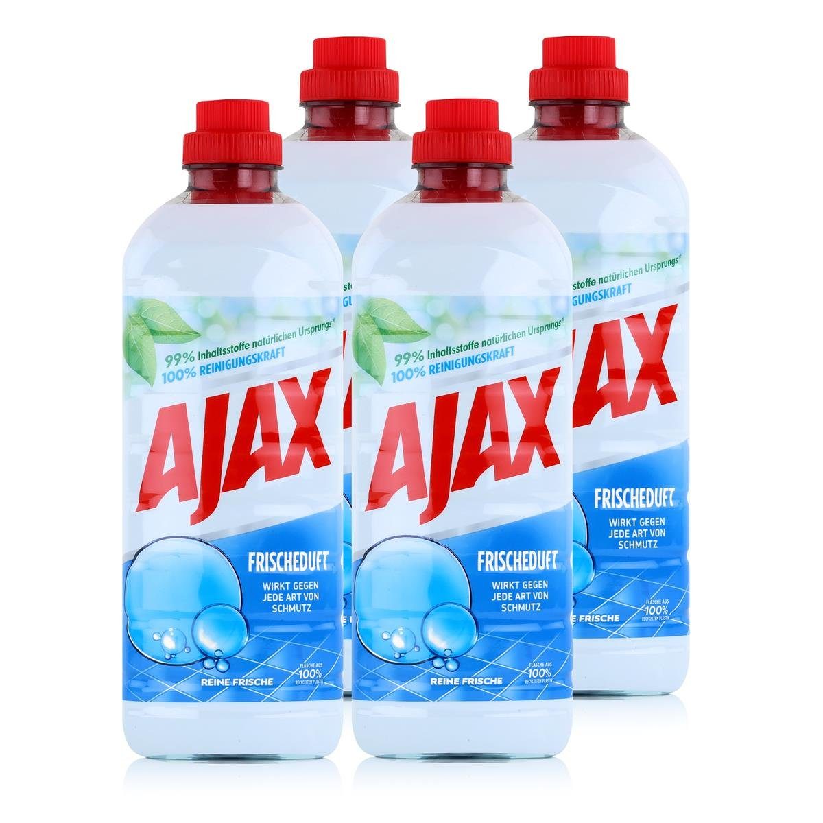 AJAX Ajax Allzweckreiniger Reine Frische 1 Liter - Bodenreiniger (4er Pack) Allzweckreiniger