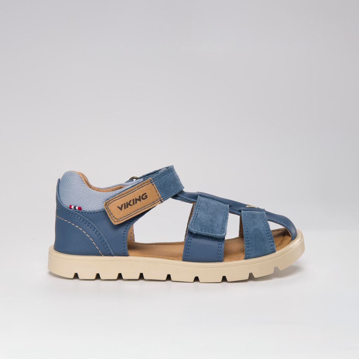 Viking Furu Sandal 2V Outdoorsandale Komfortable und stilvolle Kindersandalen aus Vollnarbenleder