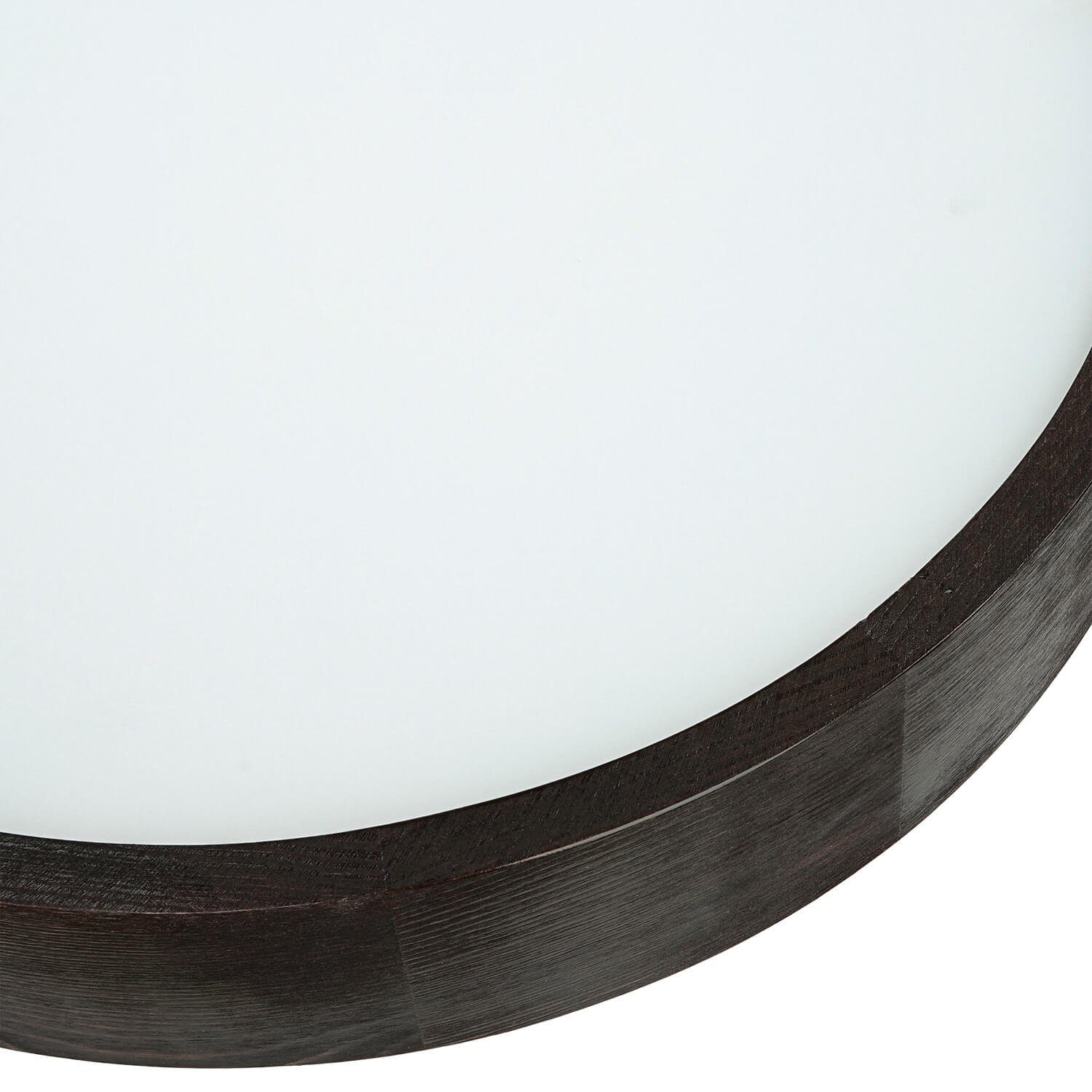Holz Deckenleuchte ohne Leuchtmittel, rund Licht-Erlebnisse Braune ARBARO, Deckenlampe blendarm Glas Wohnzimmer modern