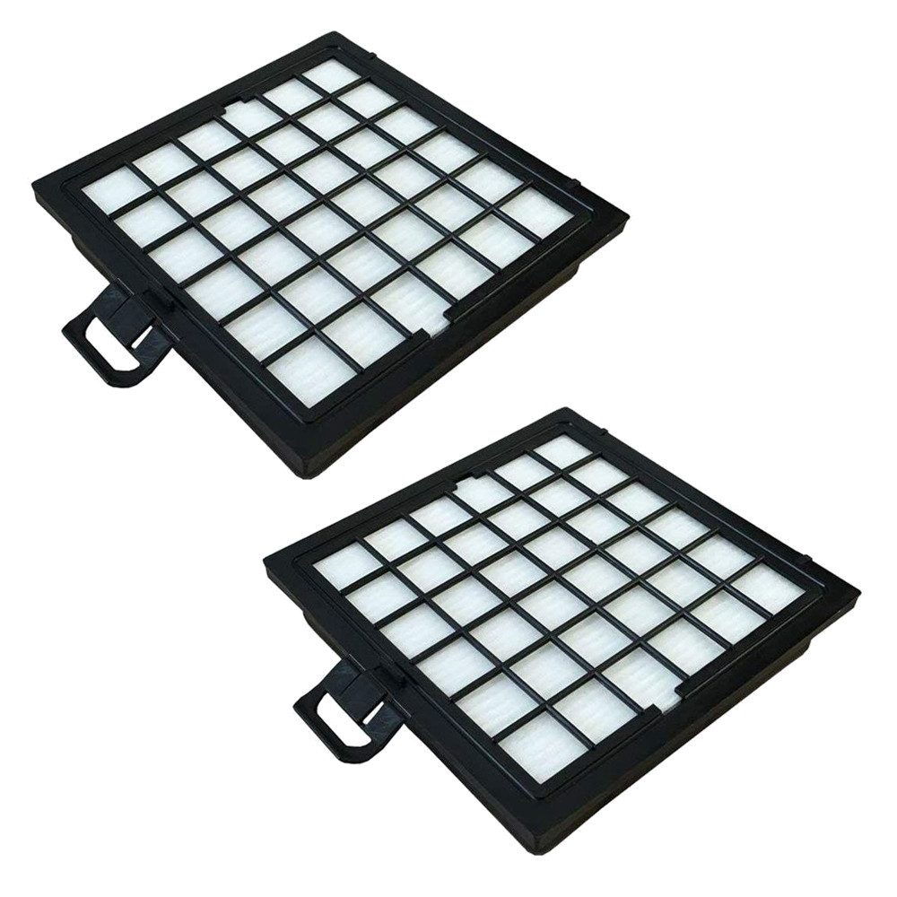 Trade-Shop HEPA-Filter 2x passend für Siemens Dynapower VS08 VS08G1860 VS08G1860CH VS08G2020, Zubehör für Siemens VZ151HFB, Bosch BBZ151HF, Maße: 118mm x 120mm x 28mm / Anti-Allergen, Power-Filtration