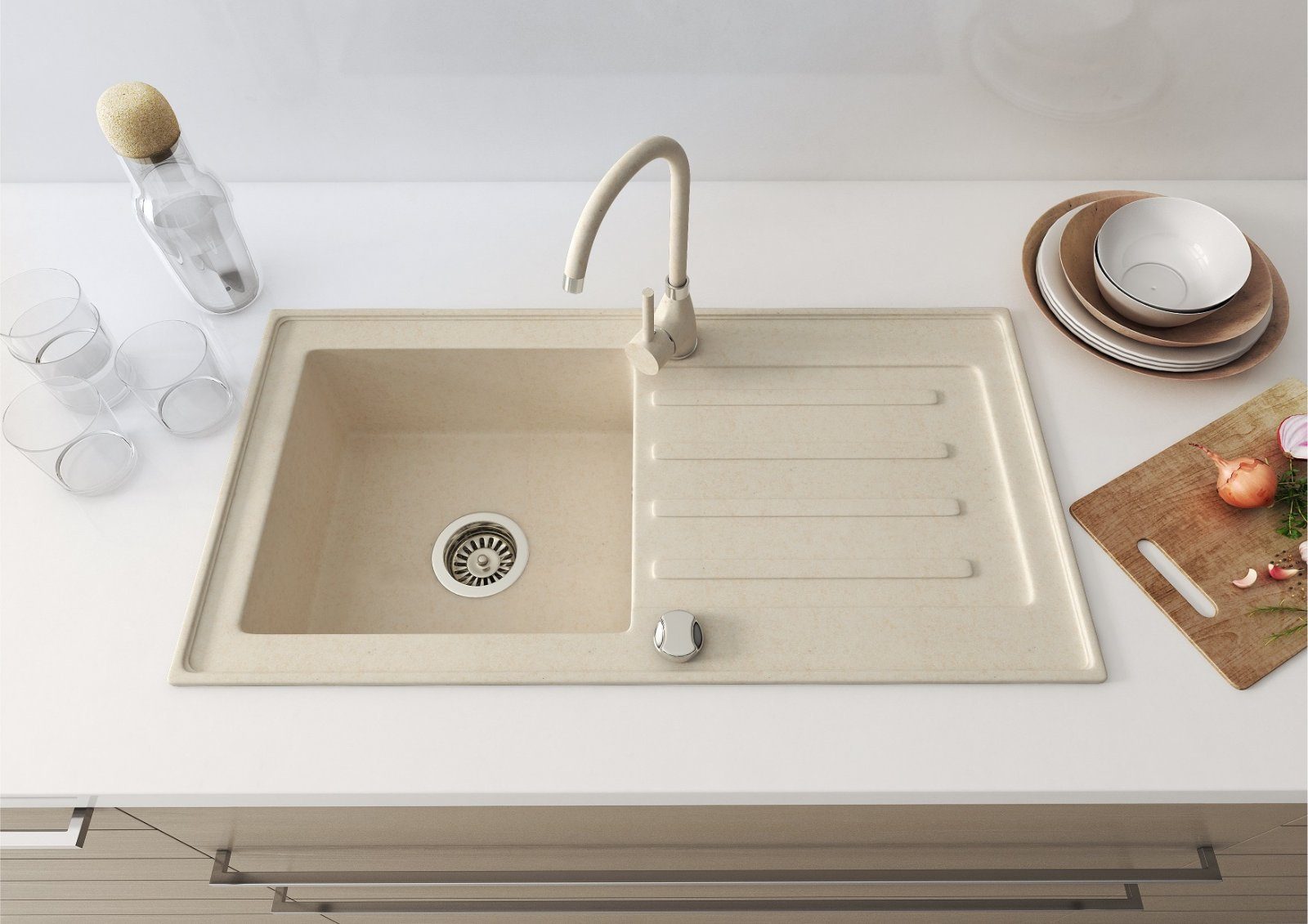 Faizee Möbel Granitspüle Hochwertige Graniteinbauspüle Alisha günstig online kaufen