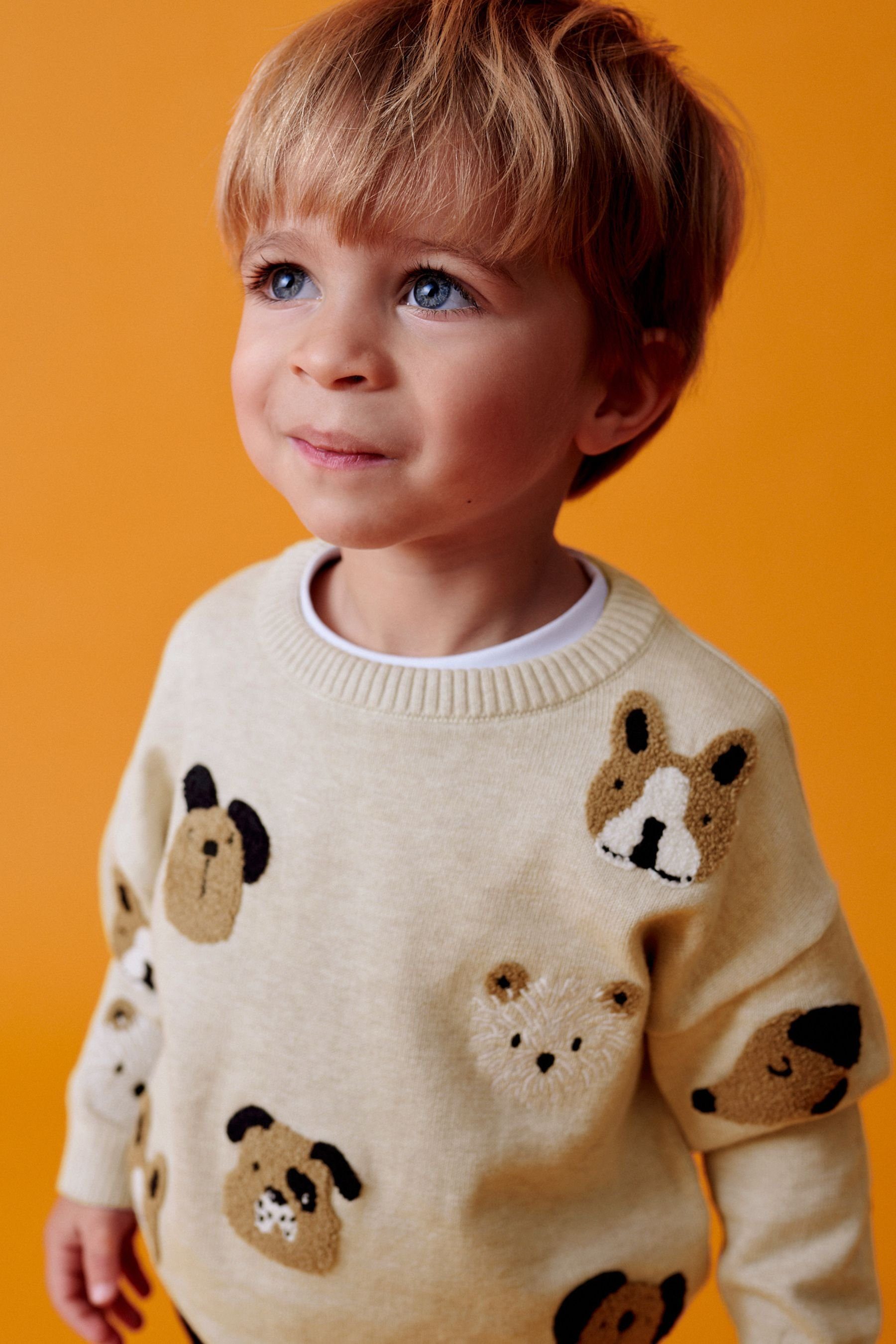 Next Rundhalspullover Strickpullover Hund (1-tlg)