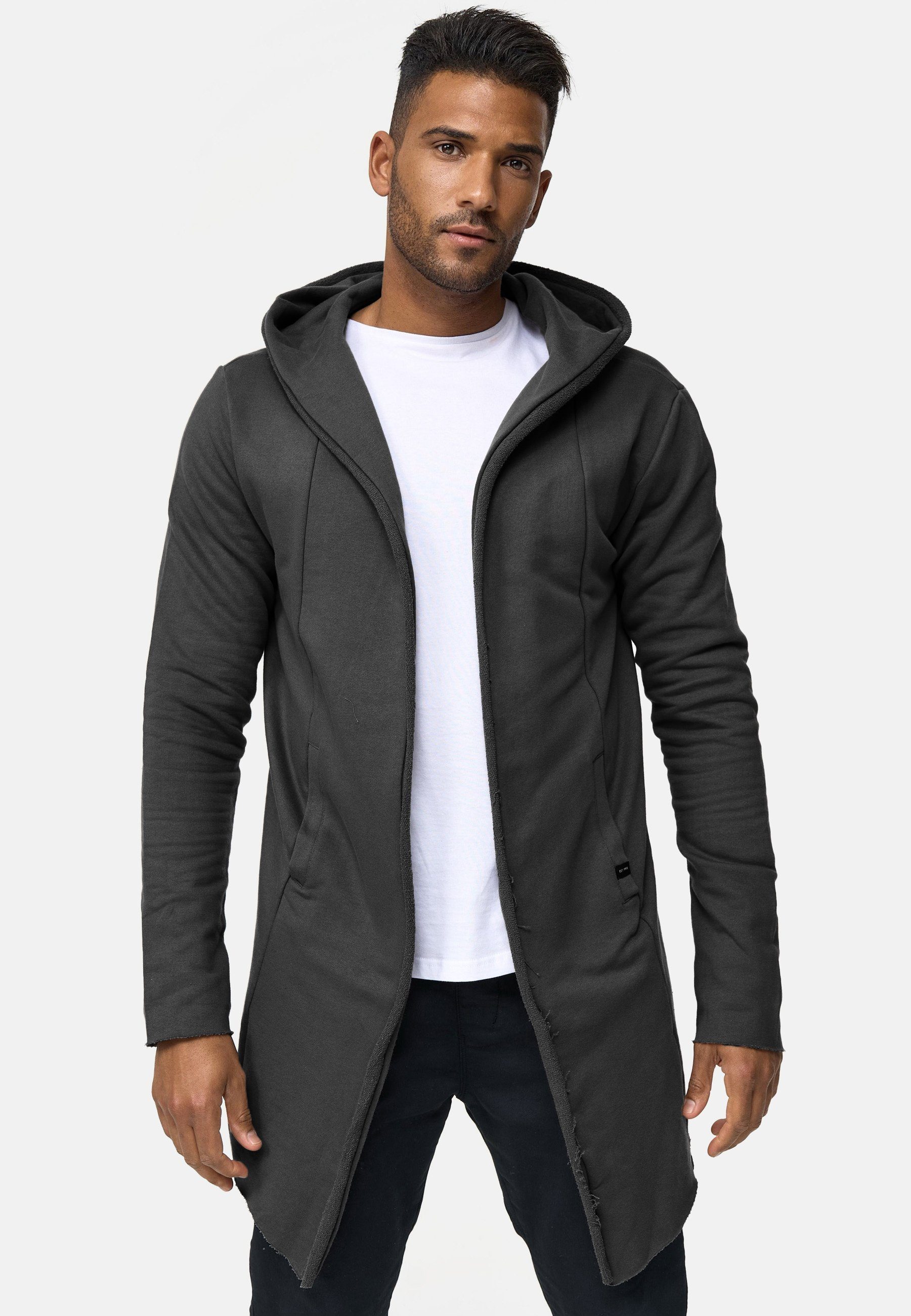 Indicode Kapuzensweatjacke Brekstad Charcoal Mix