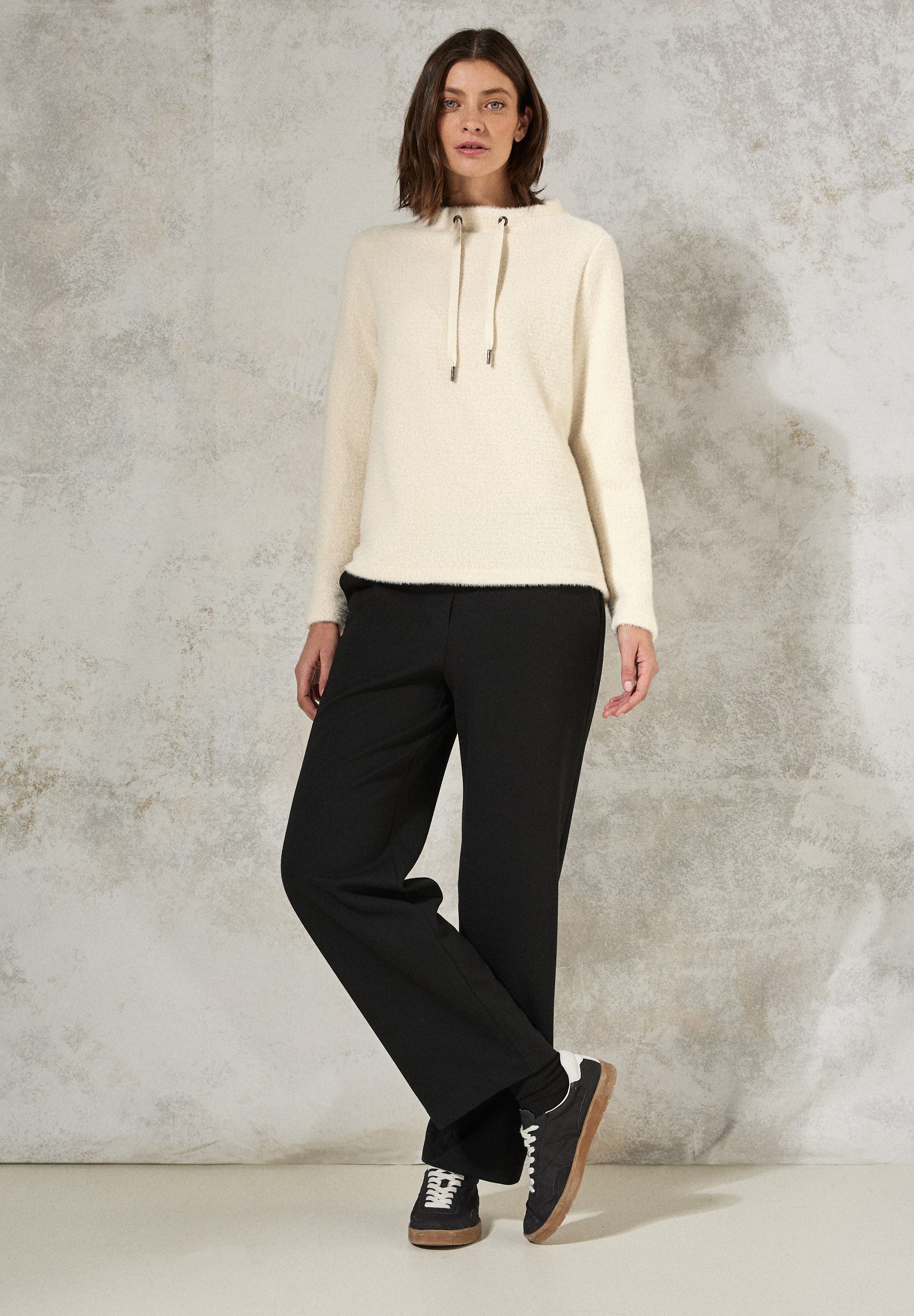 CECIL Langarmshirt im angenehmen Materialmix
