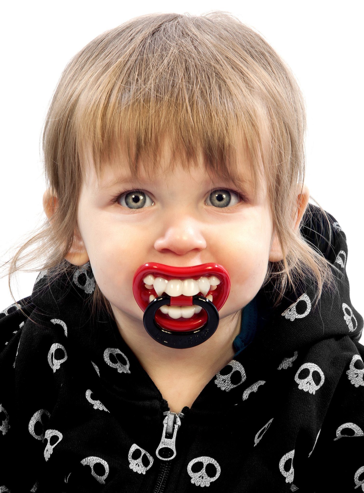 Billy Bob Kostüm Kleiner Vampir Schnuller für Babys und Kleinkinder, Unser einzigartiger Schnuller mit gruselig-süßem Vampir-Motiv ist d