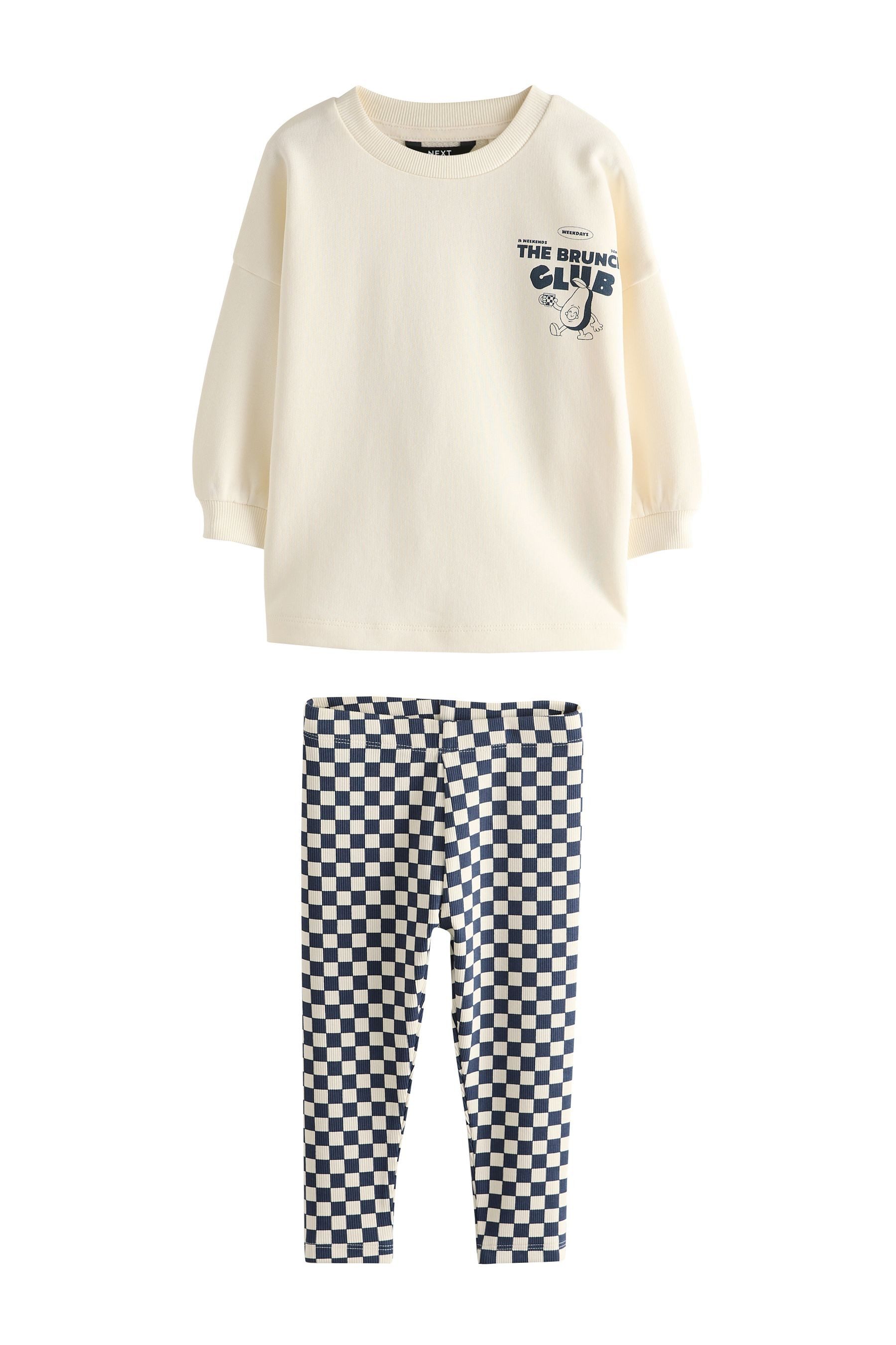 Next Langarmshirt & Leggings T-Shirts und Jogginghosen, 4-teiliges Set (4-tlg) – Bild 3 von 5