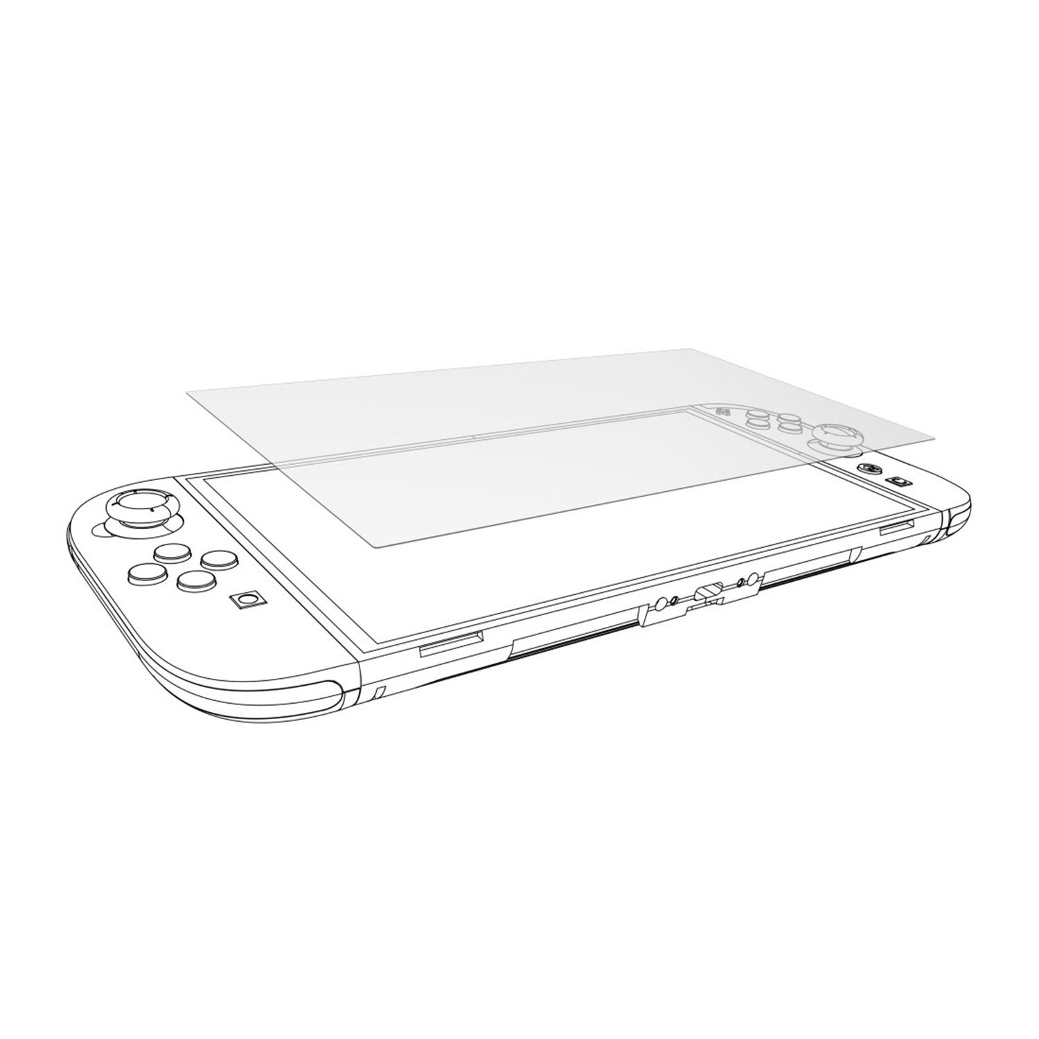 uRage Displayschutzglas Schutzglas für Nintendo Switch 2, 2 Stück, 3 Stück