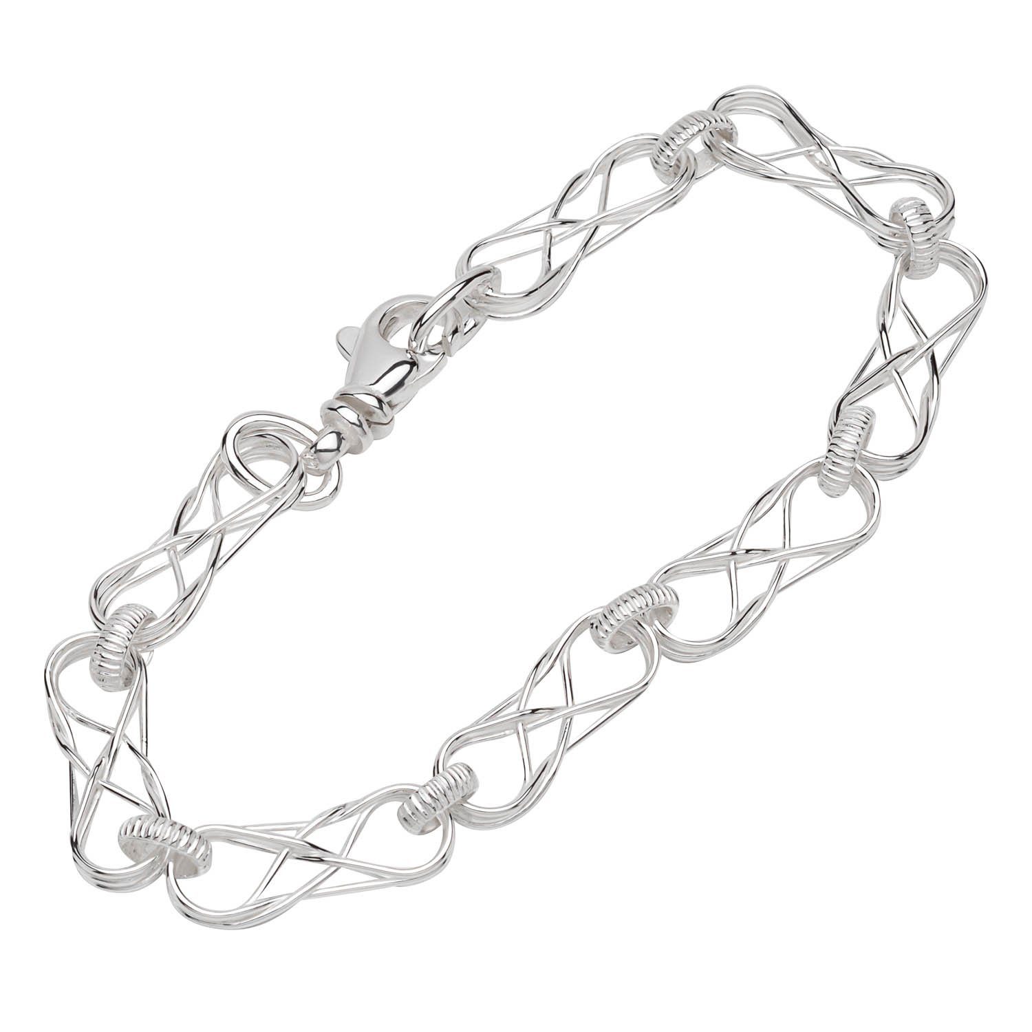 NKlaus Silberarmband Armband 925 Sterling Kette (1 Stück), Made Silber in 22cm Germany Designer Da