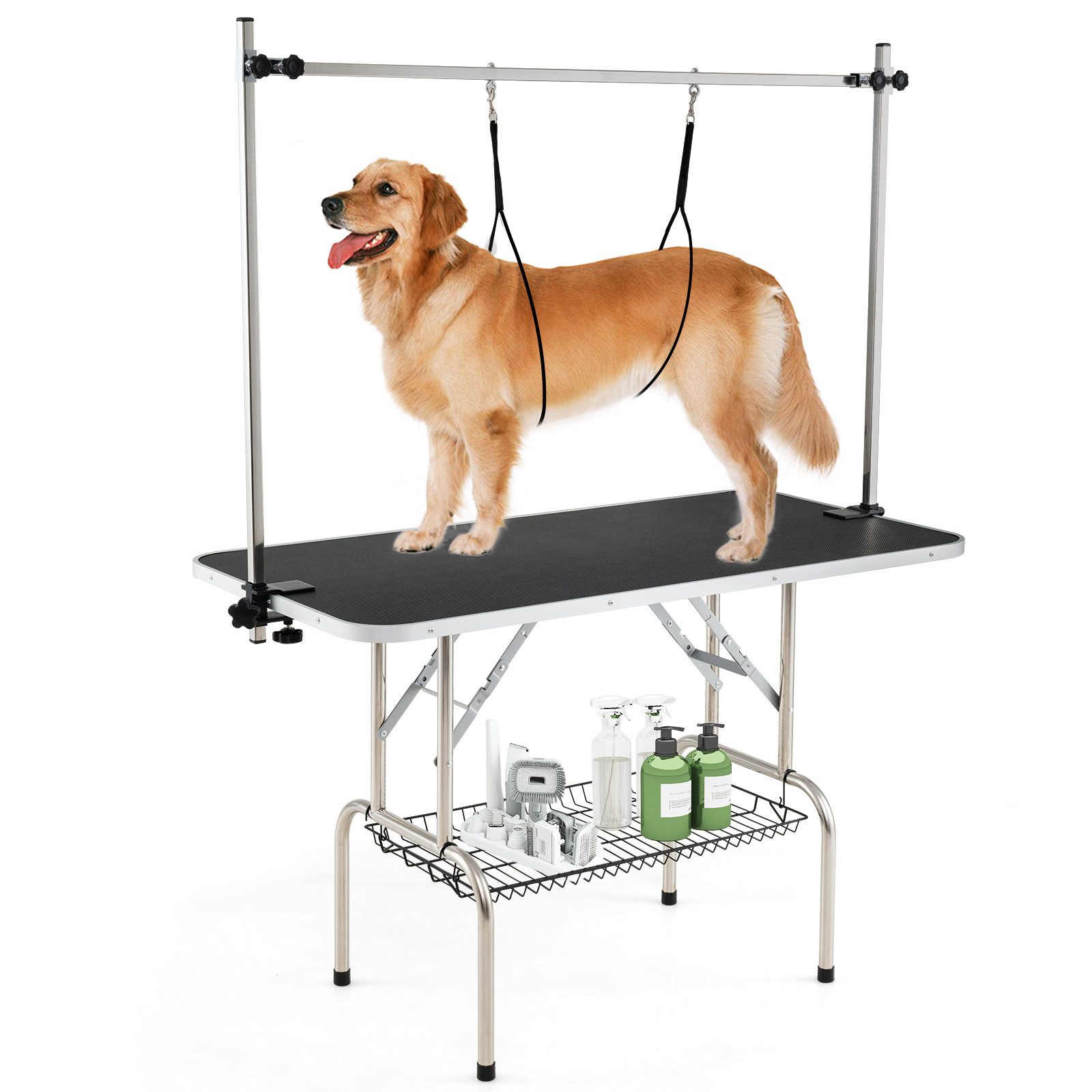 COSTWAY Hundeschermaschine, Hundepflegetisch, Trimmtisch, Arbeitstisch, klappbar