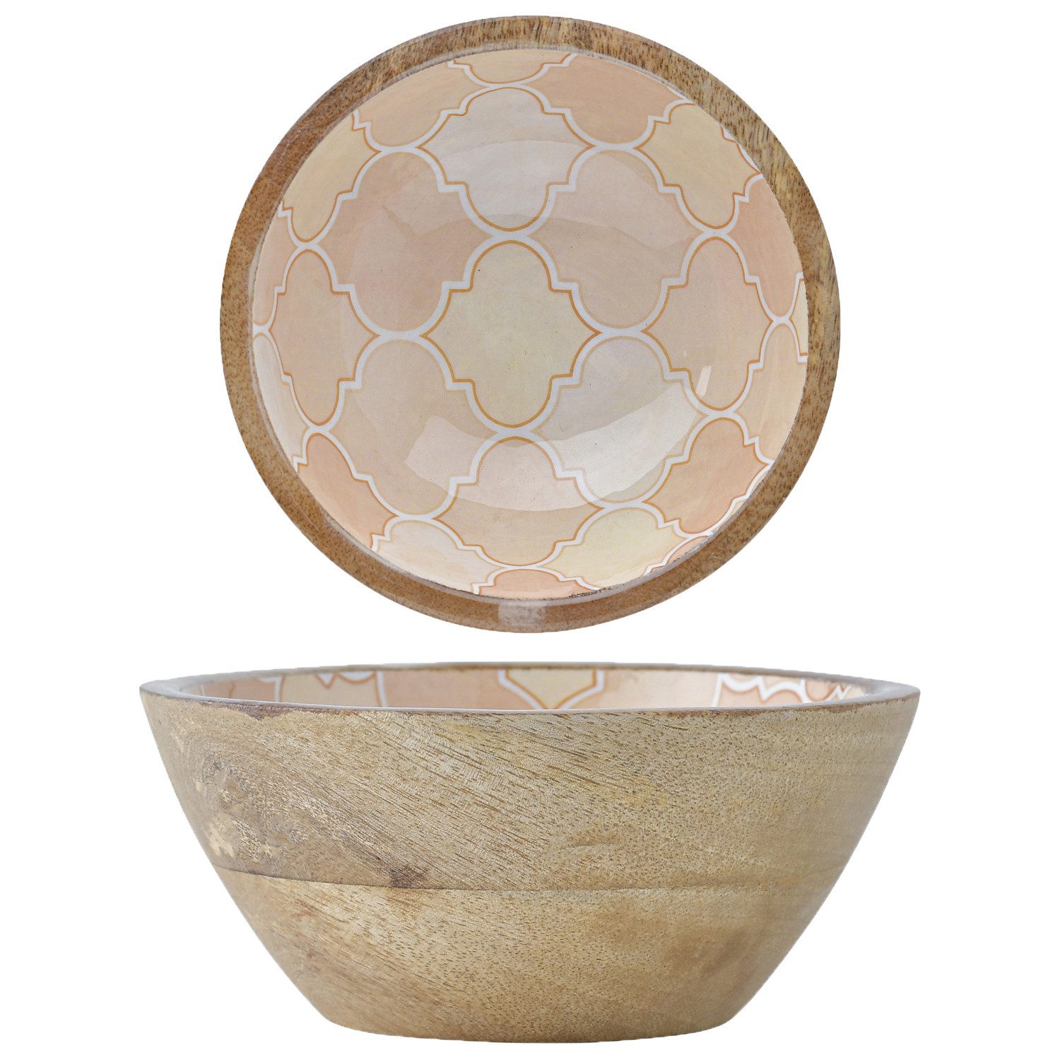 Marrakesch Orient & Mediterran Interior Snackschale Schale Schmuckschale Schlüsselschale Kesse -1-, Mangoholz, (1-tlg), handgefertigt