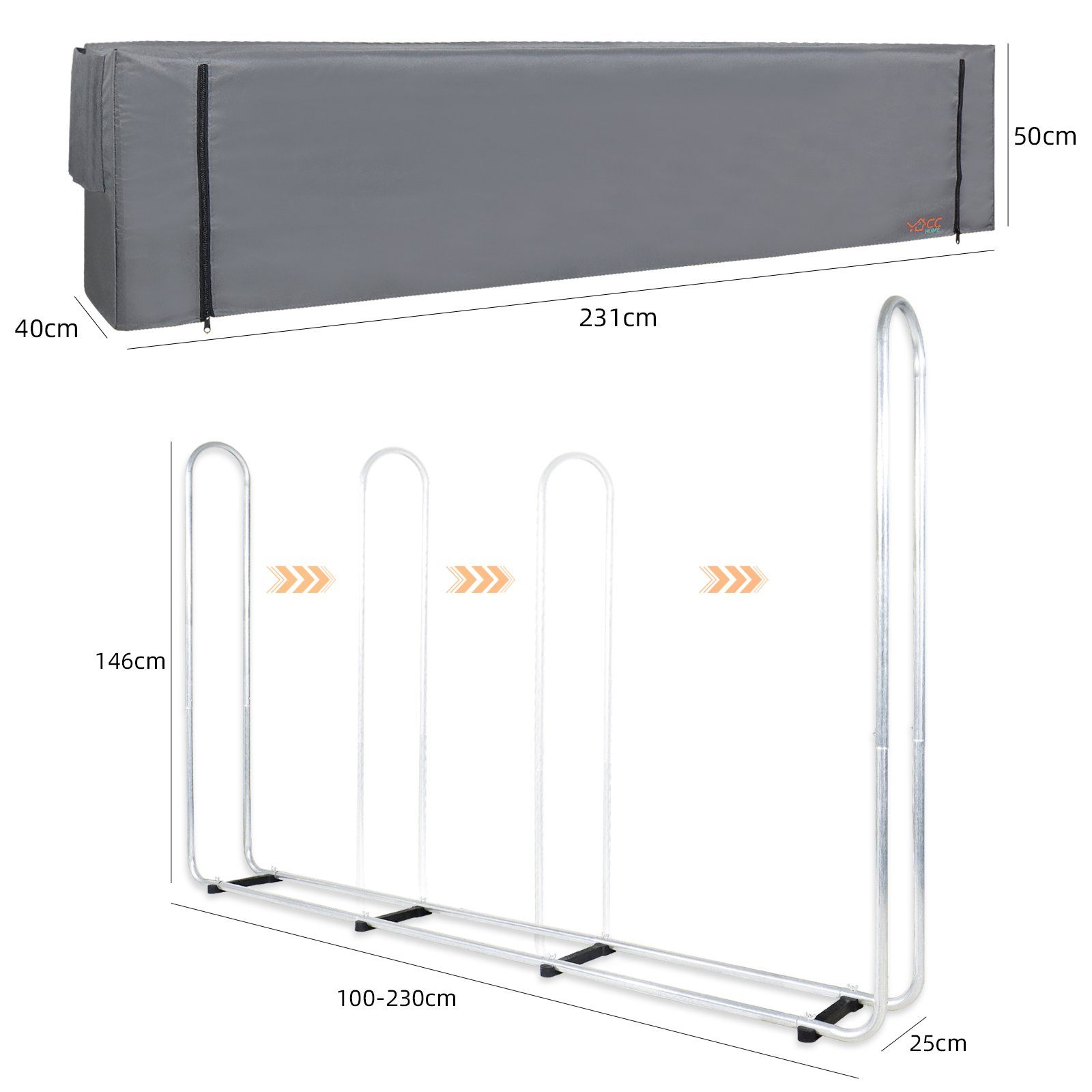 CCLIFE Kaminholzregal Kaminholzregal Metall Aussen Stapelhilfe günstig online kaufen