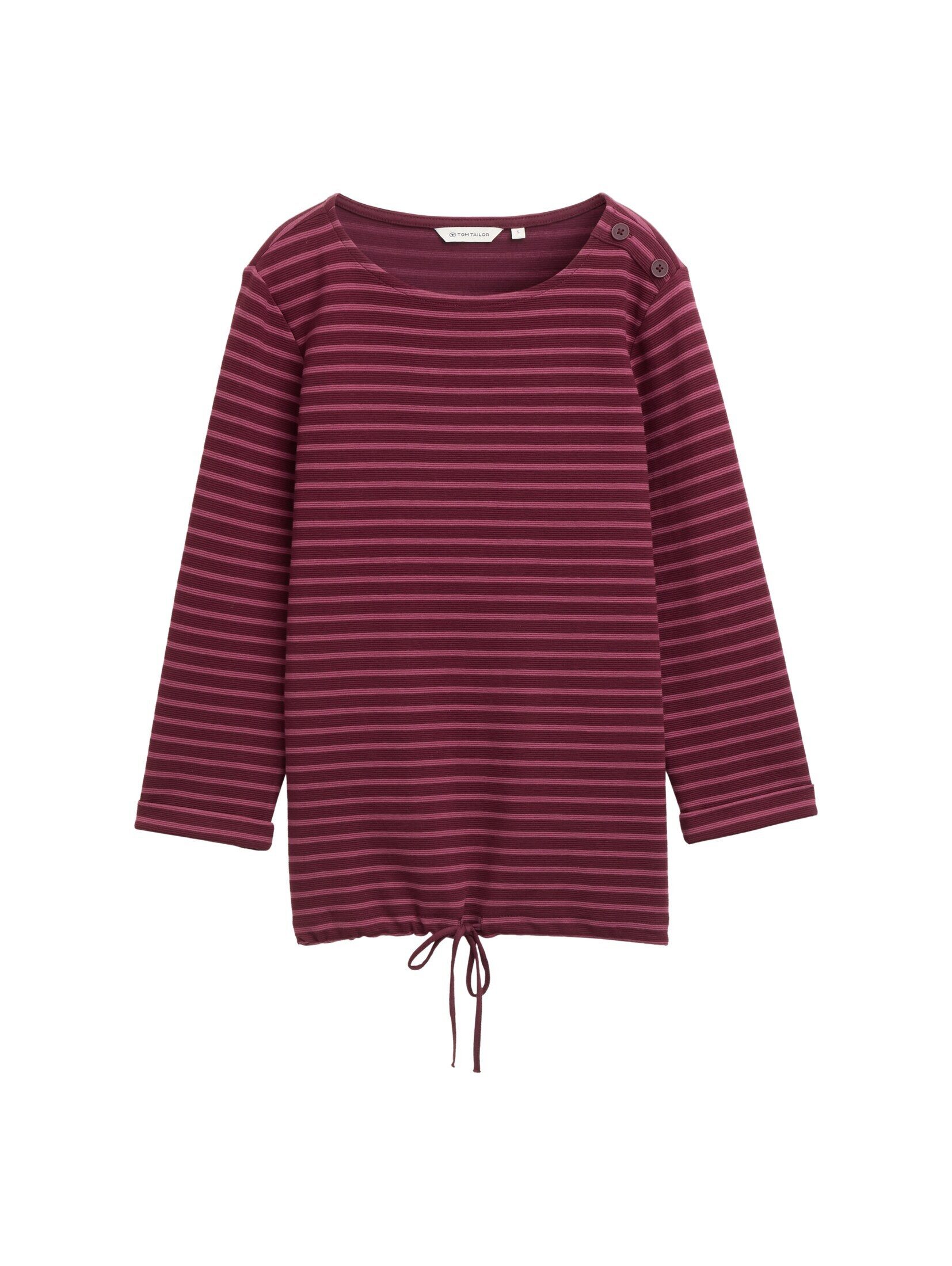 TOM TAILOR 3/4-Arm-Shirt T-Shirt Langarmshirt mit Knopf-Details günstig online kaufen