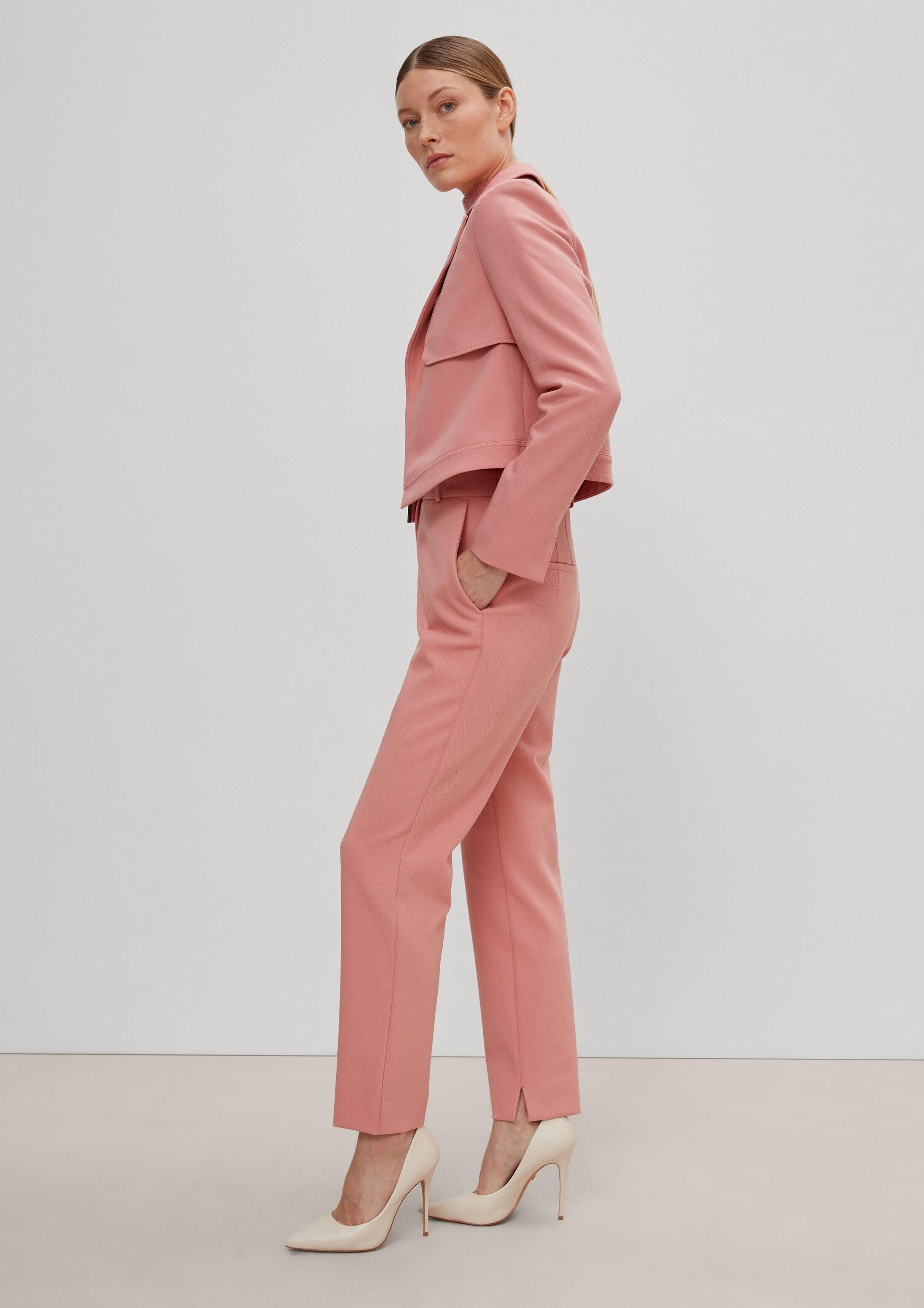 comma 7/8-Hose Hose Slim: Hose mit Fischgratmuster