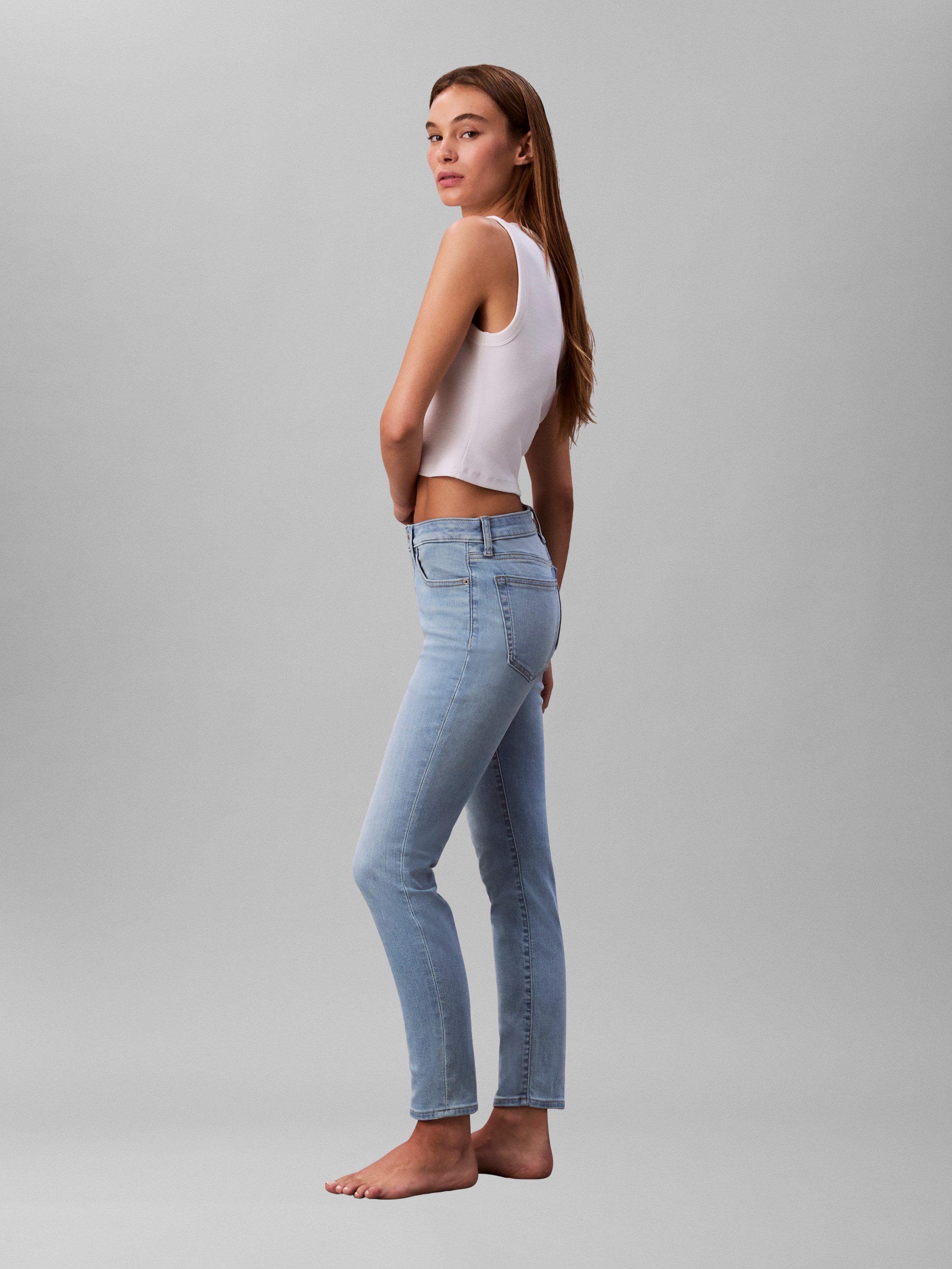 Calvin Klein Jeans Skinny-fit-Jeans MID RISE SKINNY Mit Gürtelschlaufen