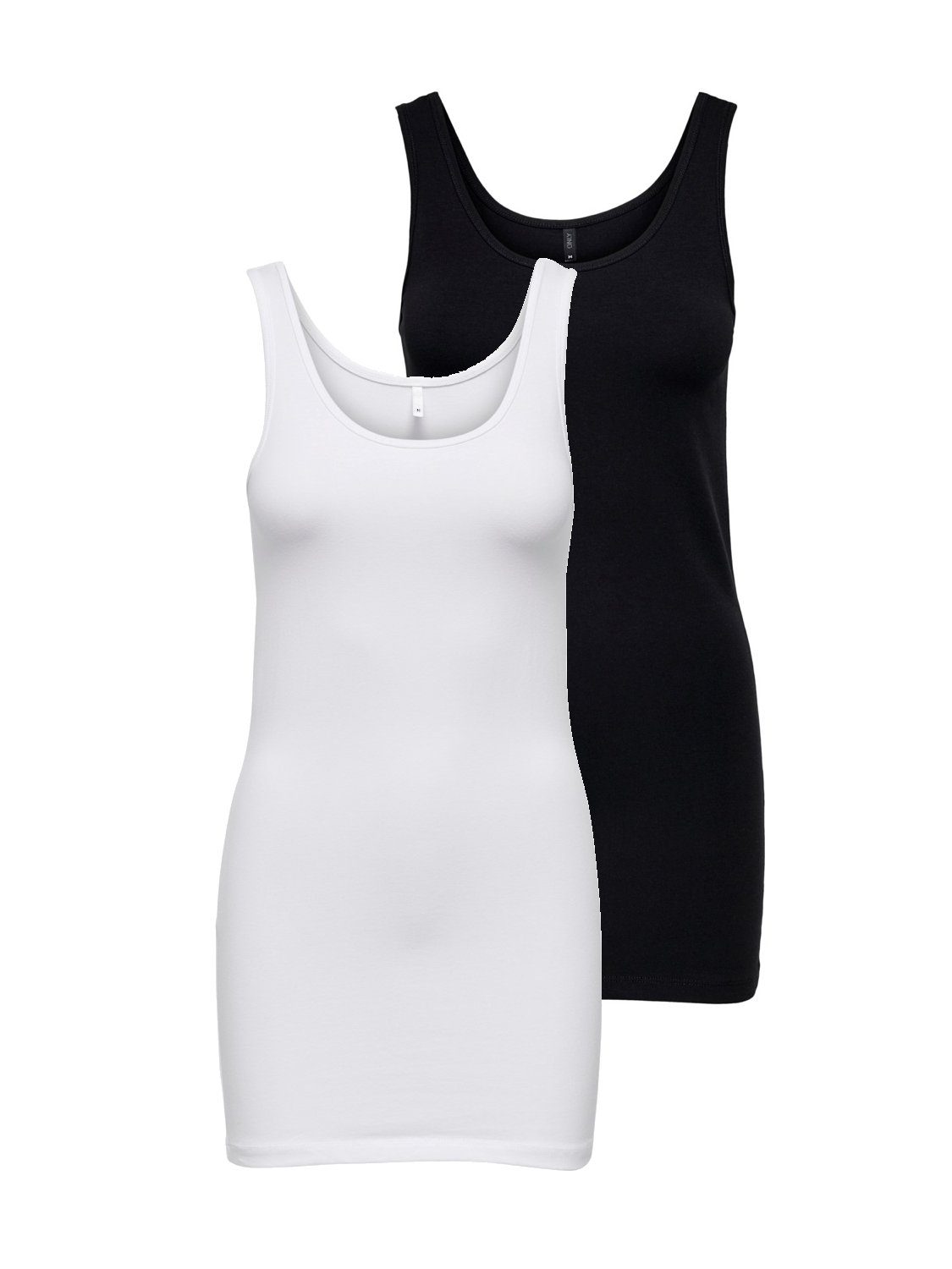 Spaghettitop Only Damen 2er-Pack Tank-Top Oberteil verschiedene Träger Unterhemd