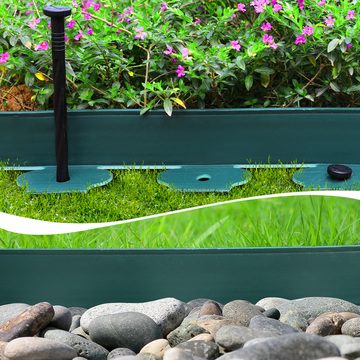 TLGREEN Rasenkante Mähkante Gartenzaun 20m, Flexible Rasenkante aus Kunststoff