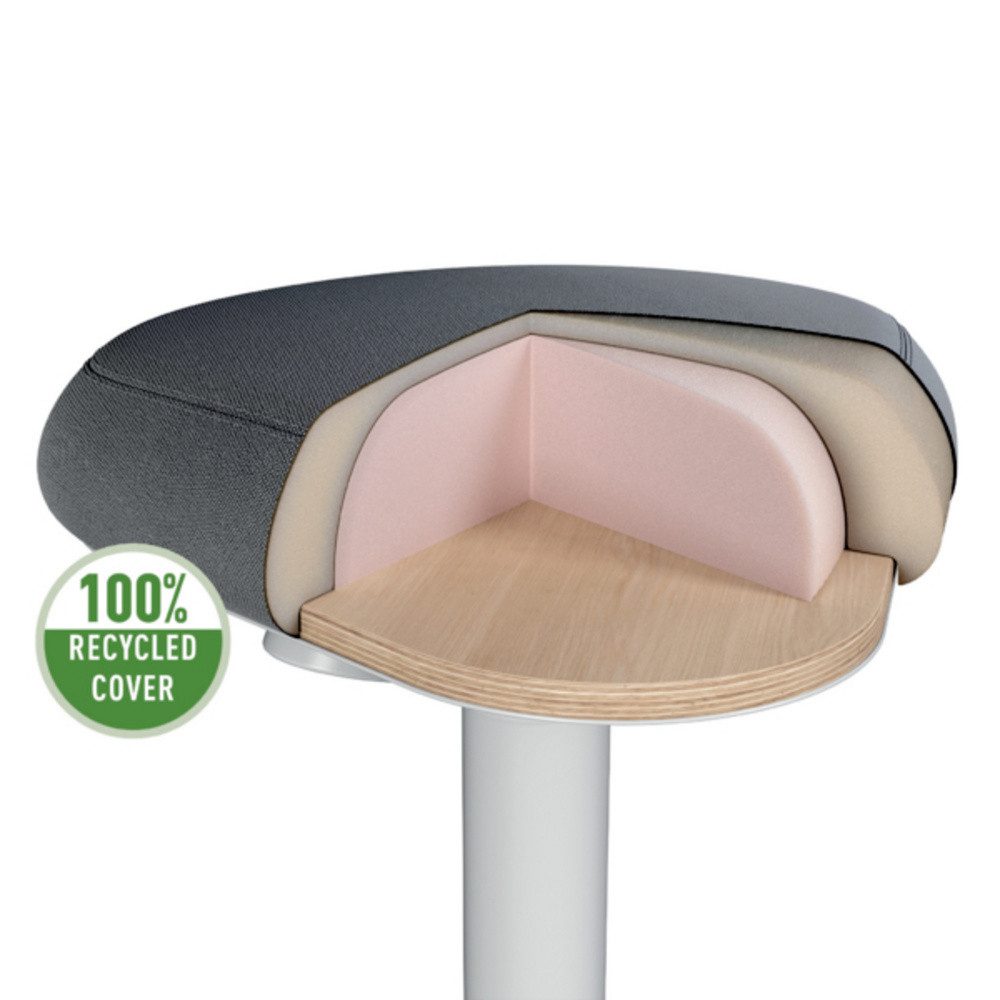 LEITZ Hocker Leitz Sitzhocker Hellgrau 65440085