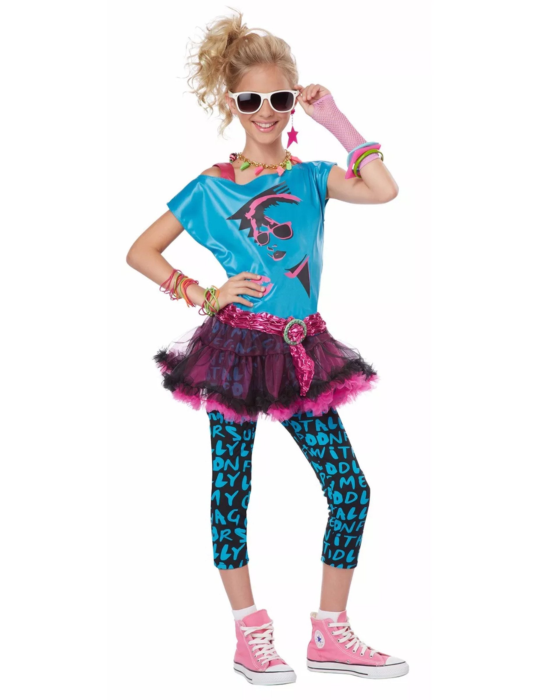 California Costumes Kostüm 80er Damenkostüm Disco blau-pink