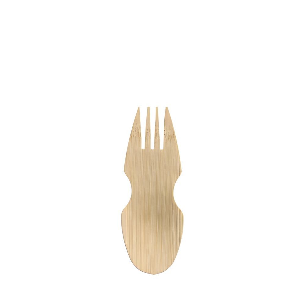 PAPSTAR Einweggabel Fingerfood - Göffel, Bambus pure 8,5 cm 1000 Stk