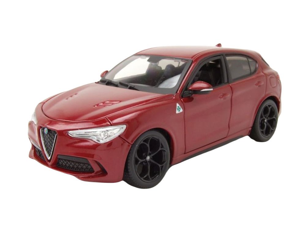 Bburago Modellauto Alfa Romeo Stelvio 2017 rot metallic, Maßstab 1:24