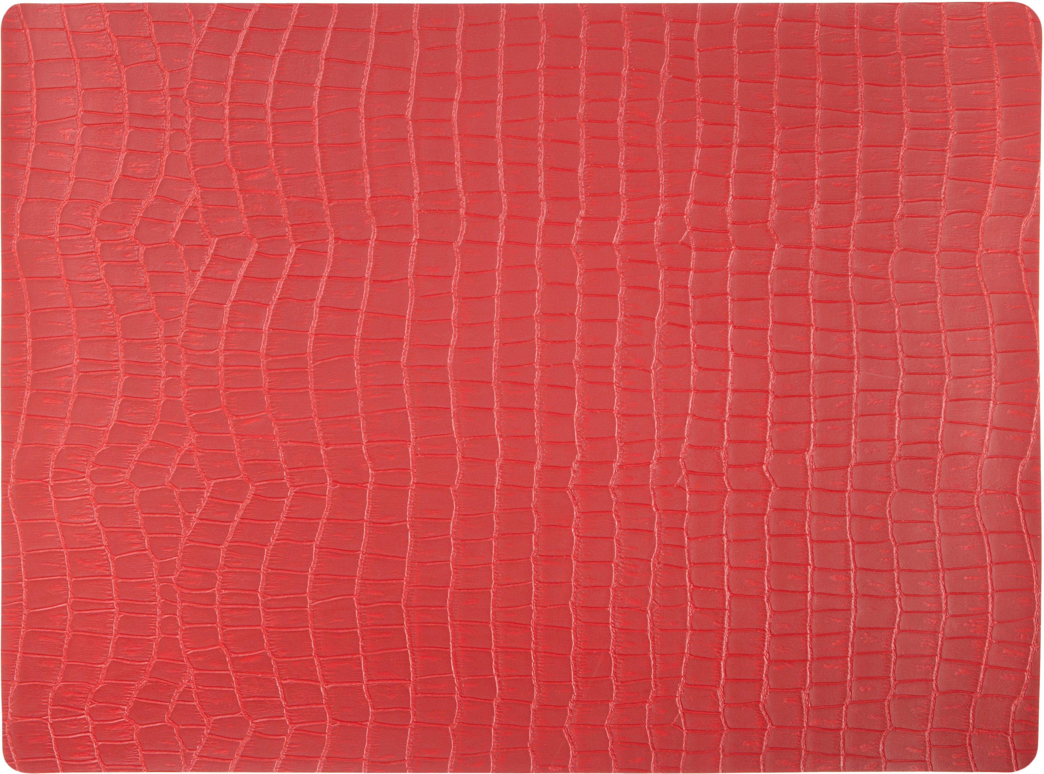 Platzset, Orinoco, stuco, (Set, 2-St) rot | Tischsets