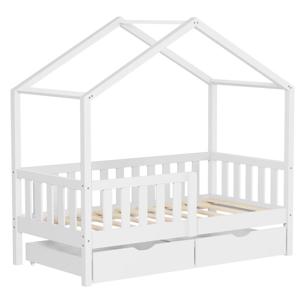 ML-DESIGN Spielbett Hausbett Kinderbett inkl. 2 günstig online kaufen